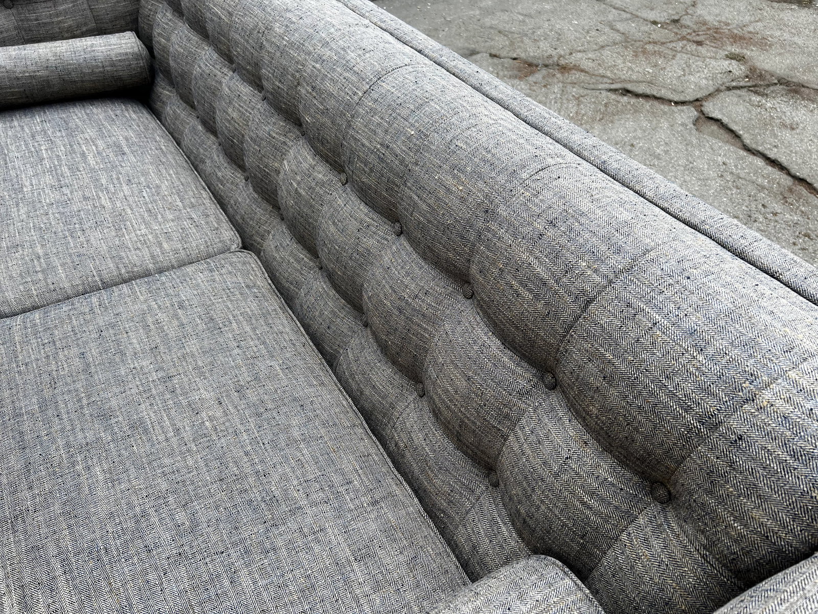 Ralph Lauren Fabric Classic Tuxedo Sofa - 8