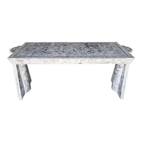 Vintage Sculptural Tessellated Marble Desk