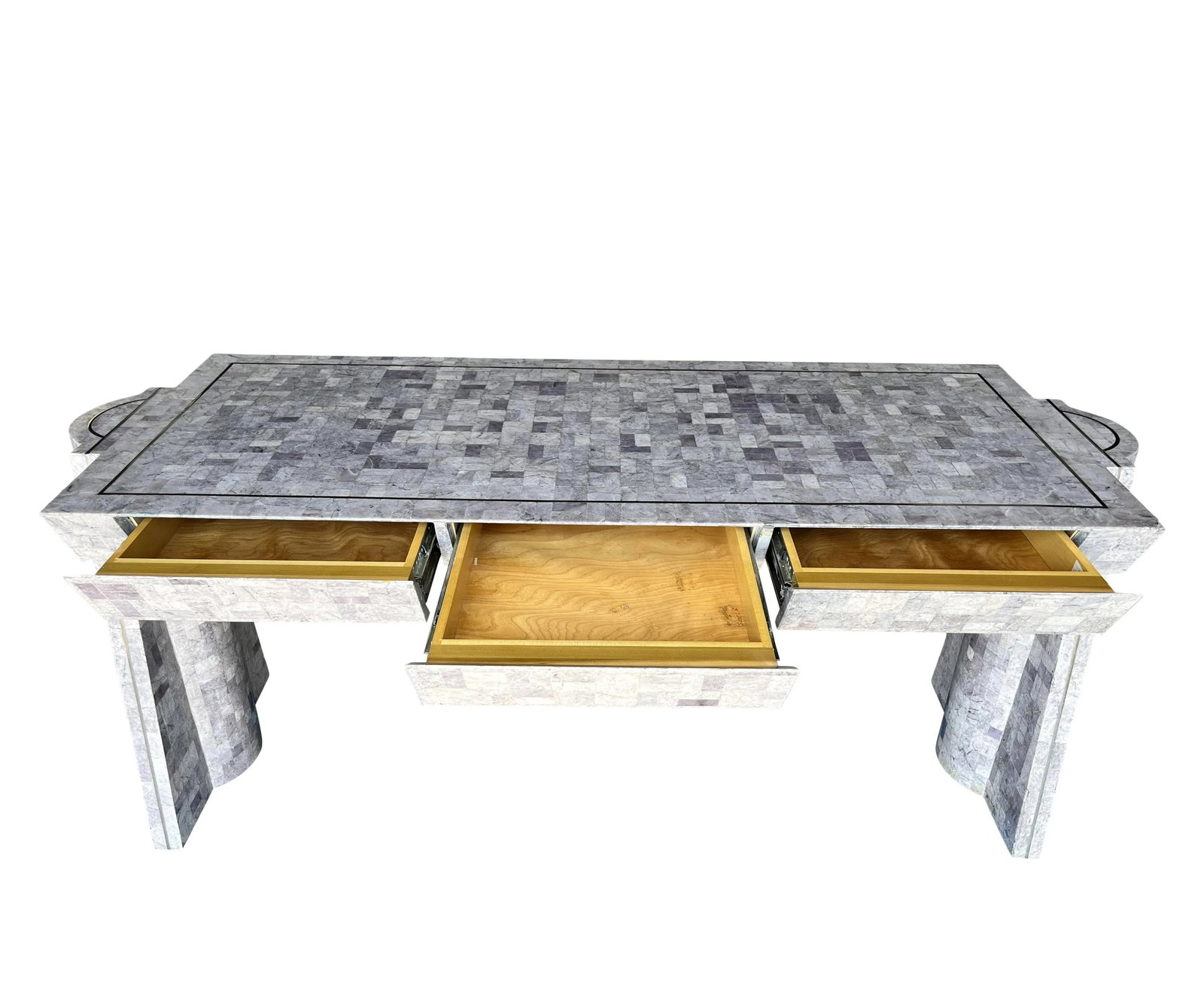 Vintage Sculptural Tessellated Marble Desk - 5