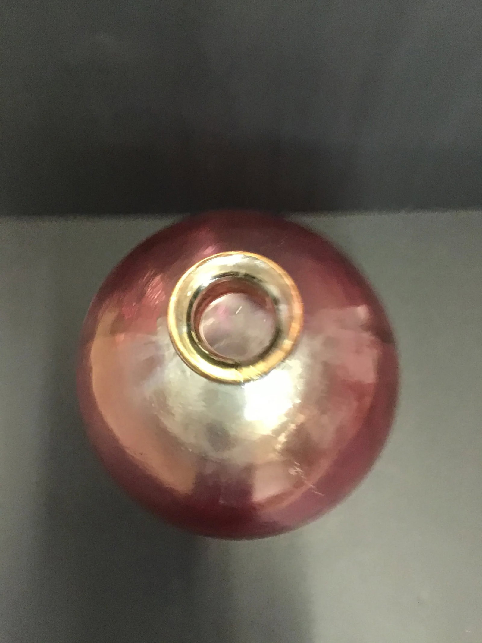 Vintage Ombré Rose Colored Molded Glass Vase. - 2