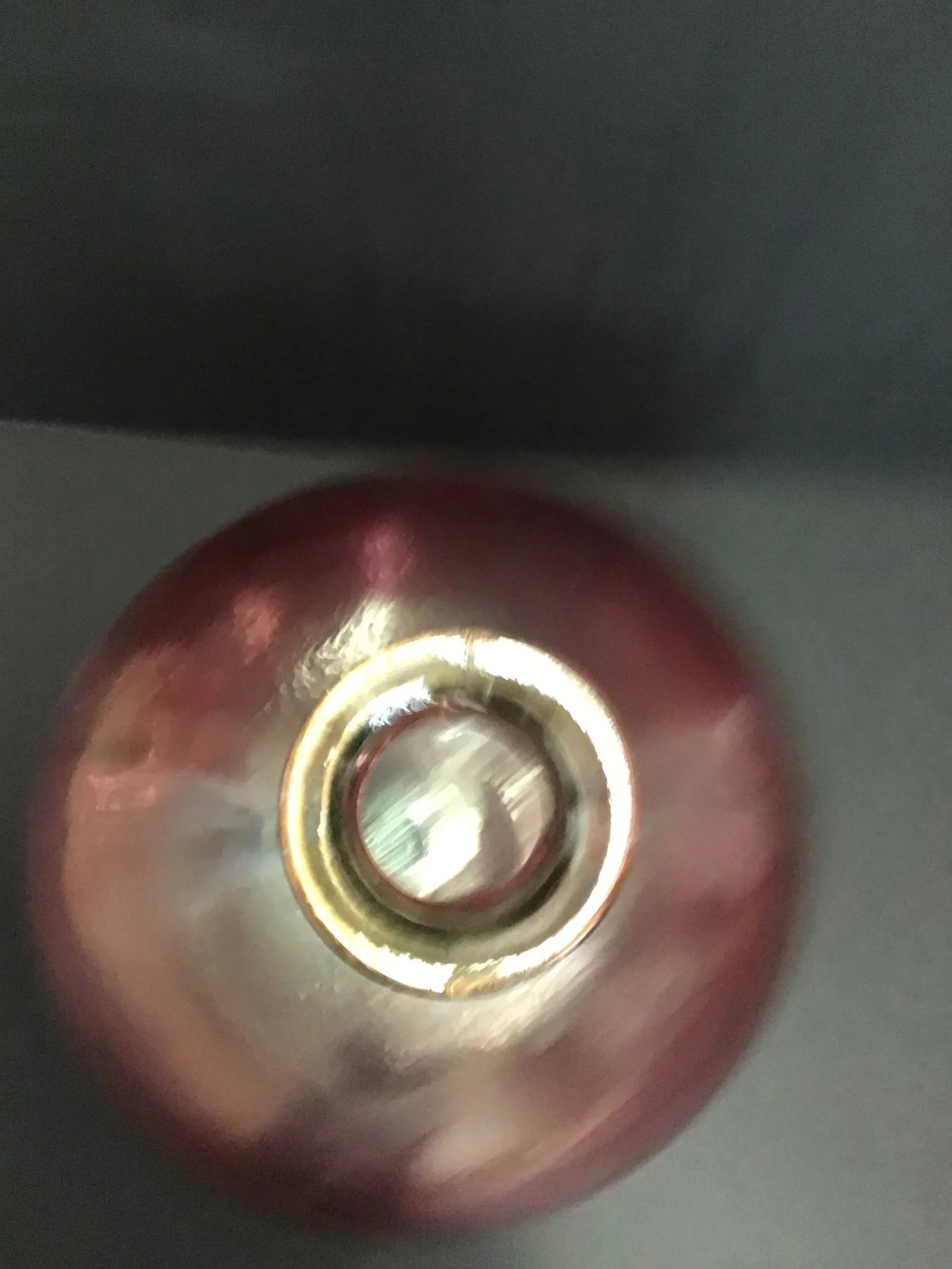 Vintage Ombré Rose Colored Molded Glass Vase. - 5