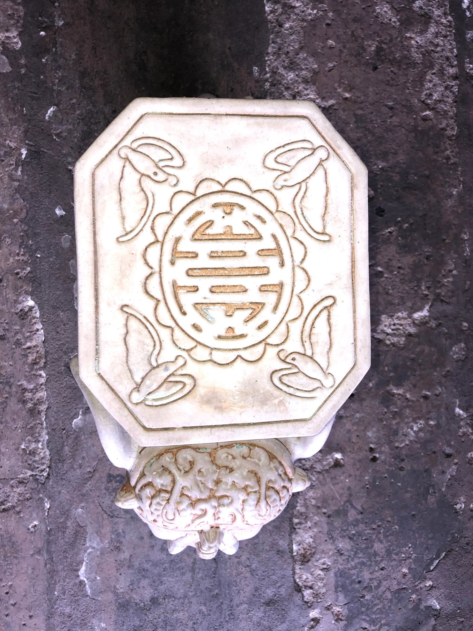 Vintage Heavy Large Glazed Terracotta Elephant Garden Stool - 4
