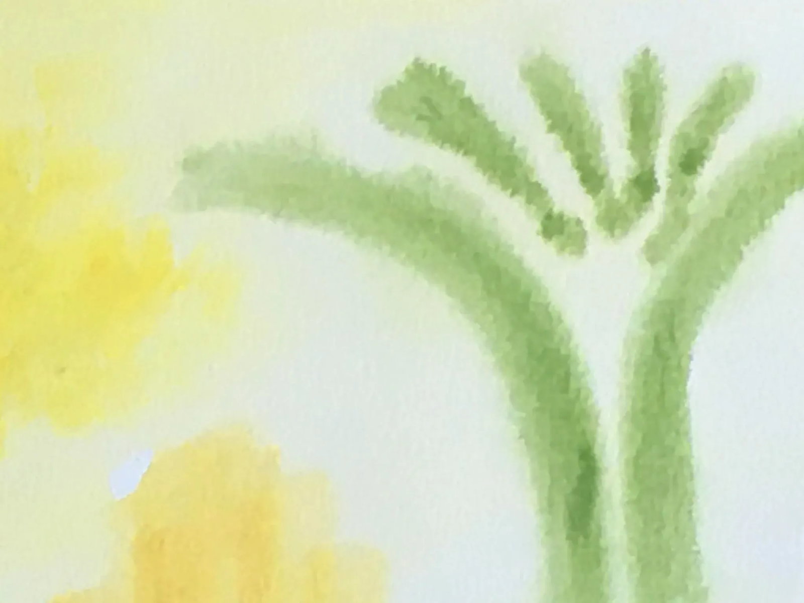 Sunlit Palm Minimalist Watercolor Painting by CL Auker - 2