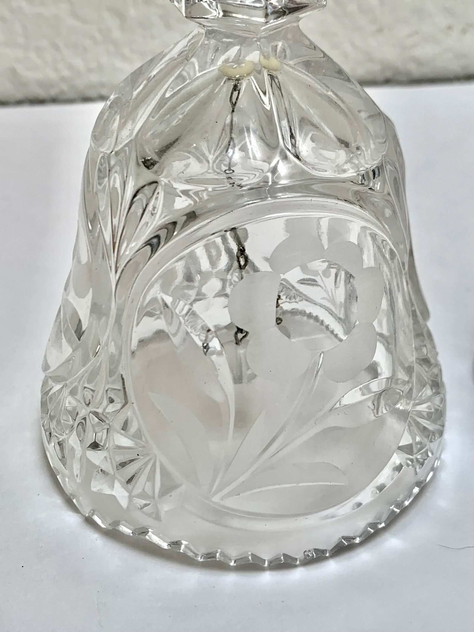 Set of Two Cut Glass Crystal Bells - 5