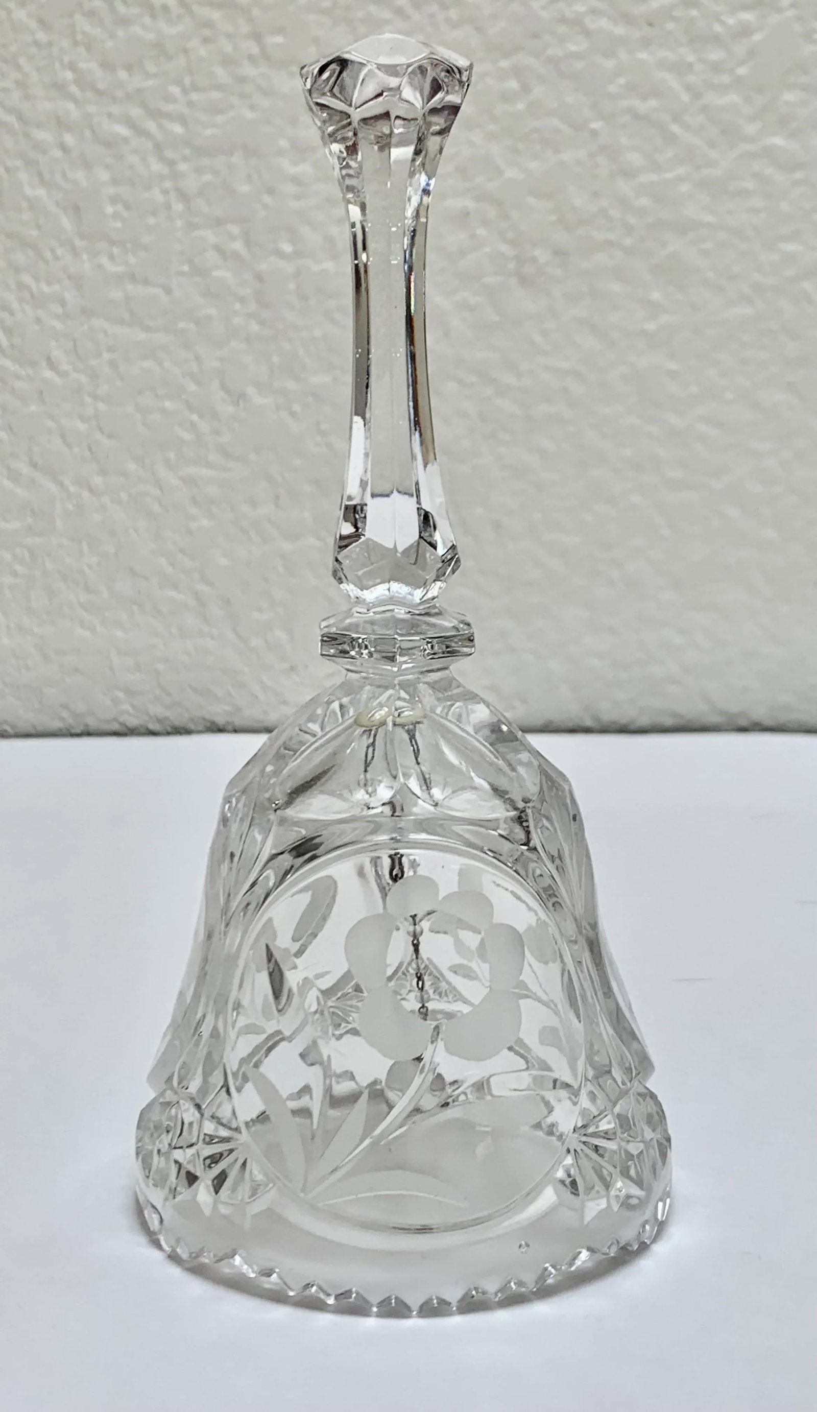 Set of Two Cut Glass Crystal Bells - 8