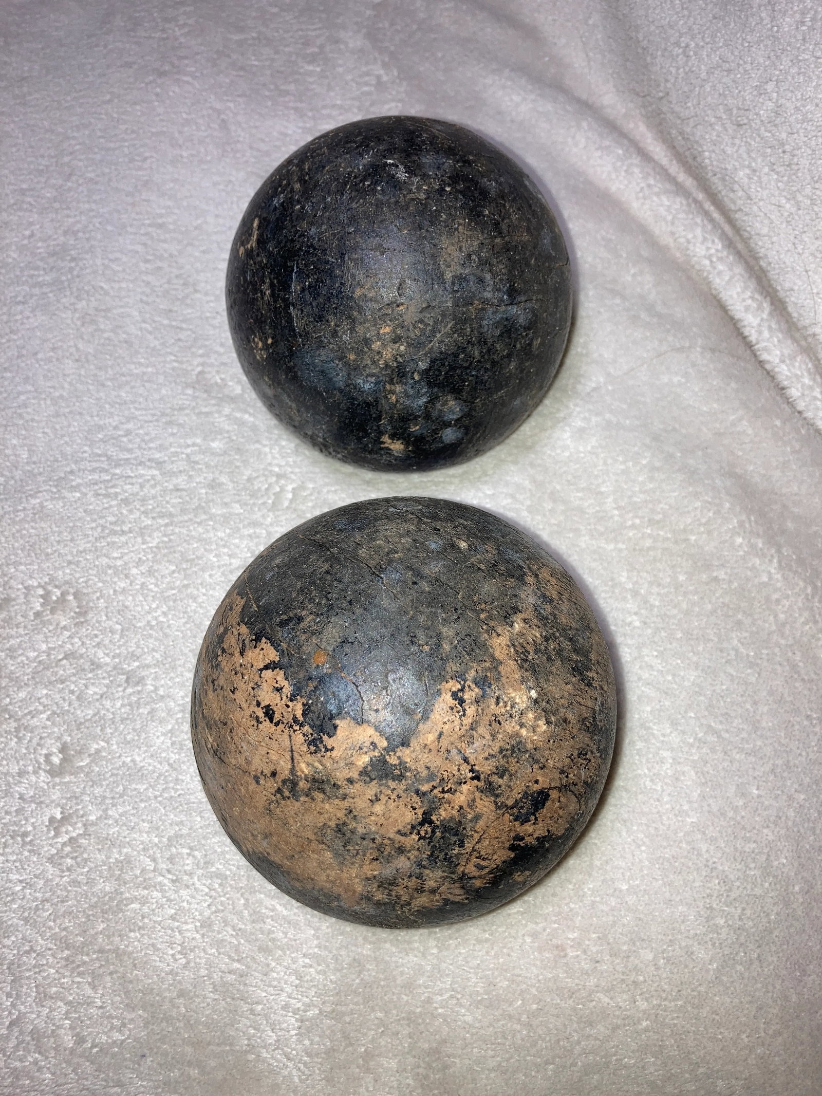 Vintage Rustic Carnival Small Wooden Bowling Set with Two Balls - 7 Piece Set - 5