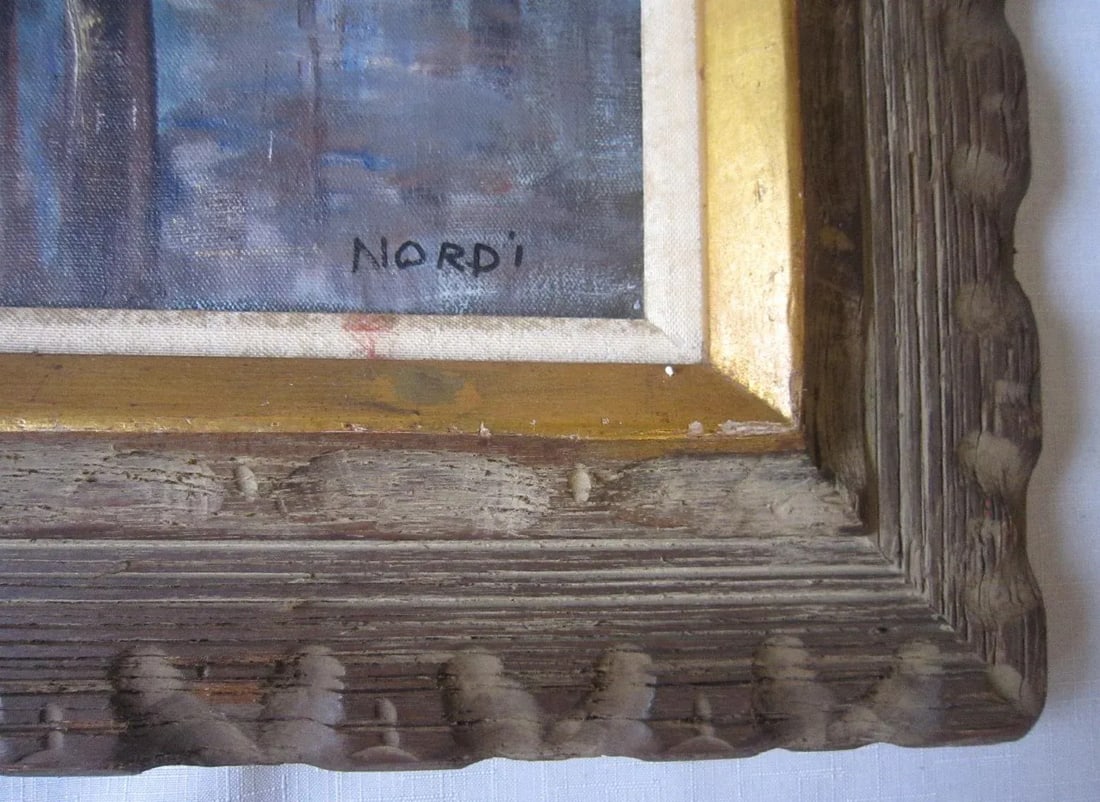 Mid Century Painting Boats, Signed Nordi - 6