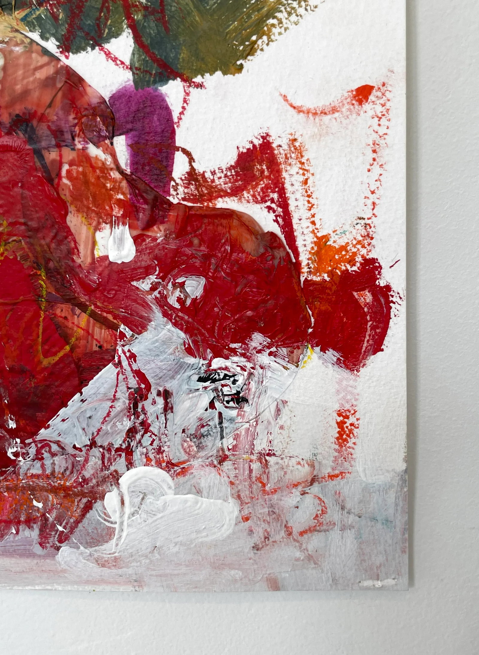 Abstract Small Work on Paper Painting Untitled #10 by Stephanie Visser - 6