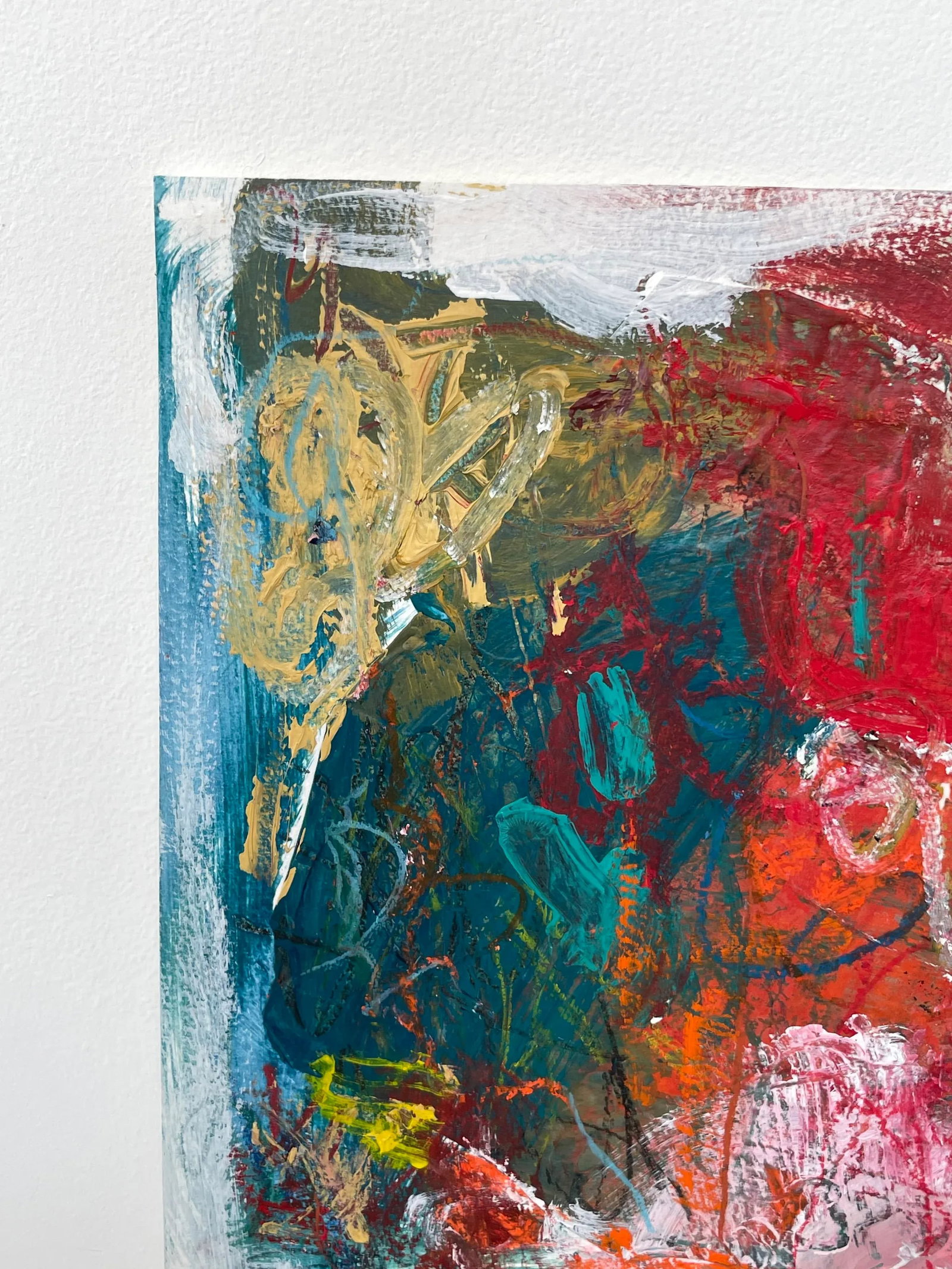 Abstract Small Work on Paper Painting Untitled #10 by Stephanie Visser - 7