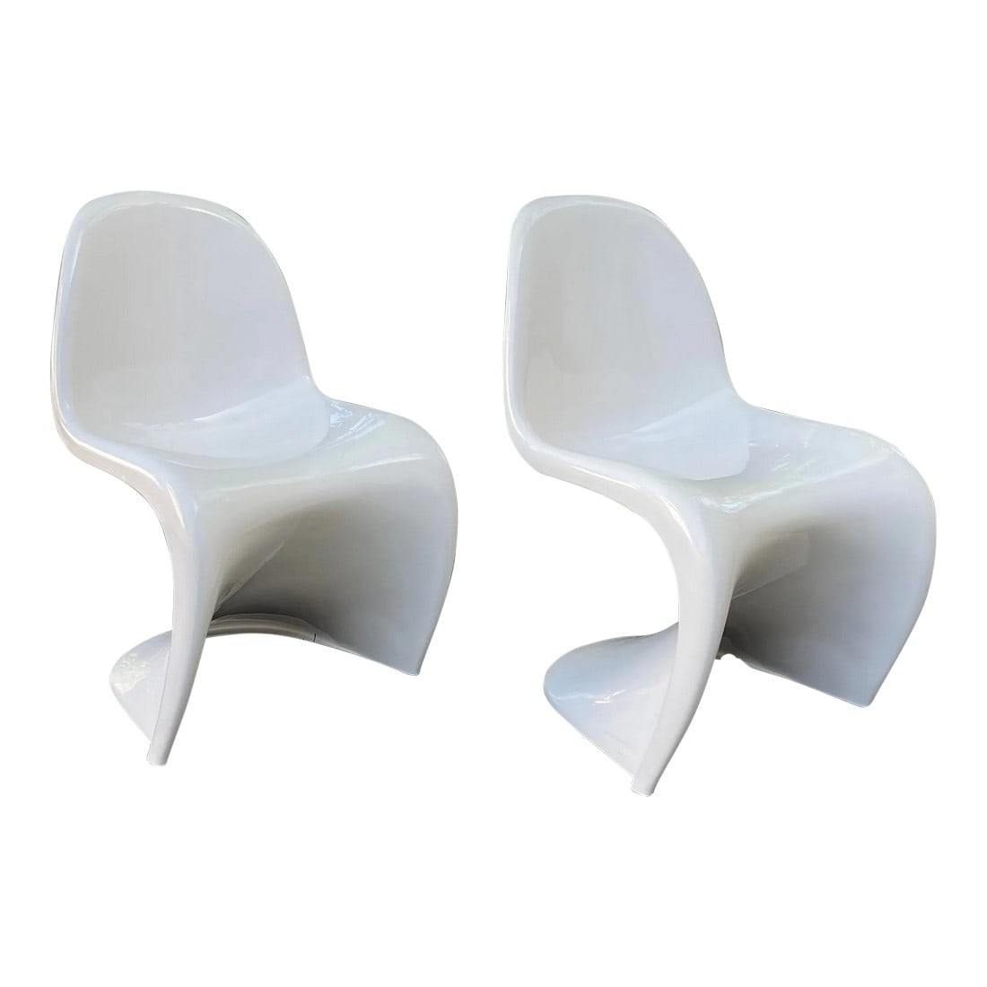 Vintage 1970s Verner Panton Herman Miller Fehlbaum Production S Chairs - a Pair (1 of 10)