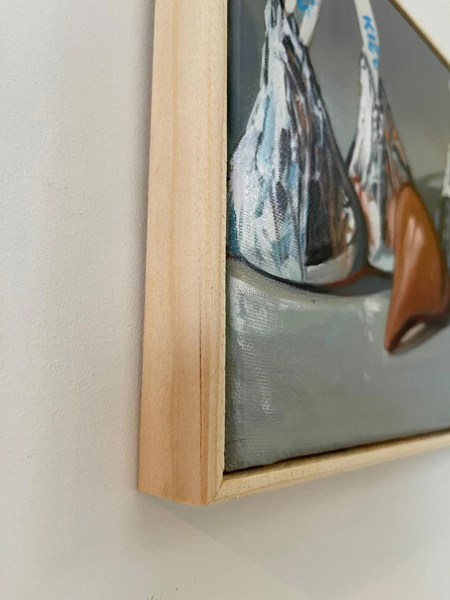 5 Hershey Kisses Contemporary Original Realist Still Life Acrylic Painting, Framed - 2