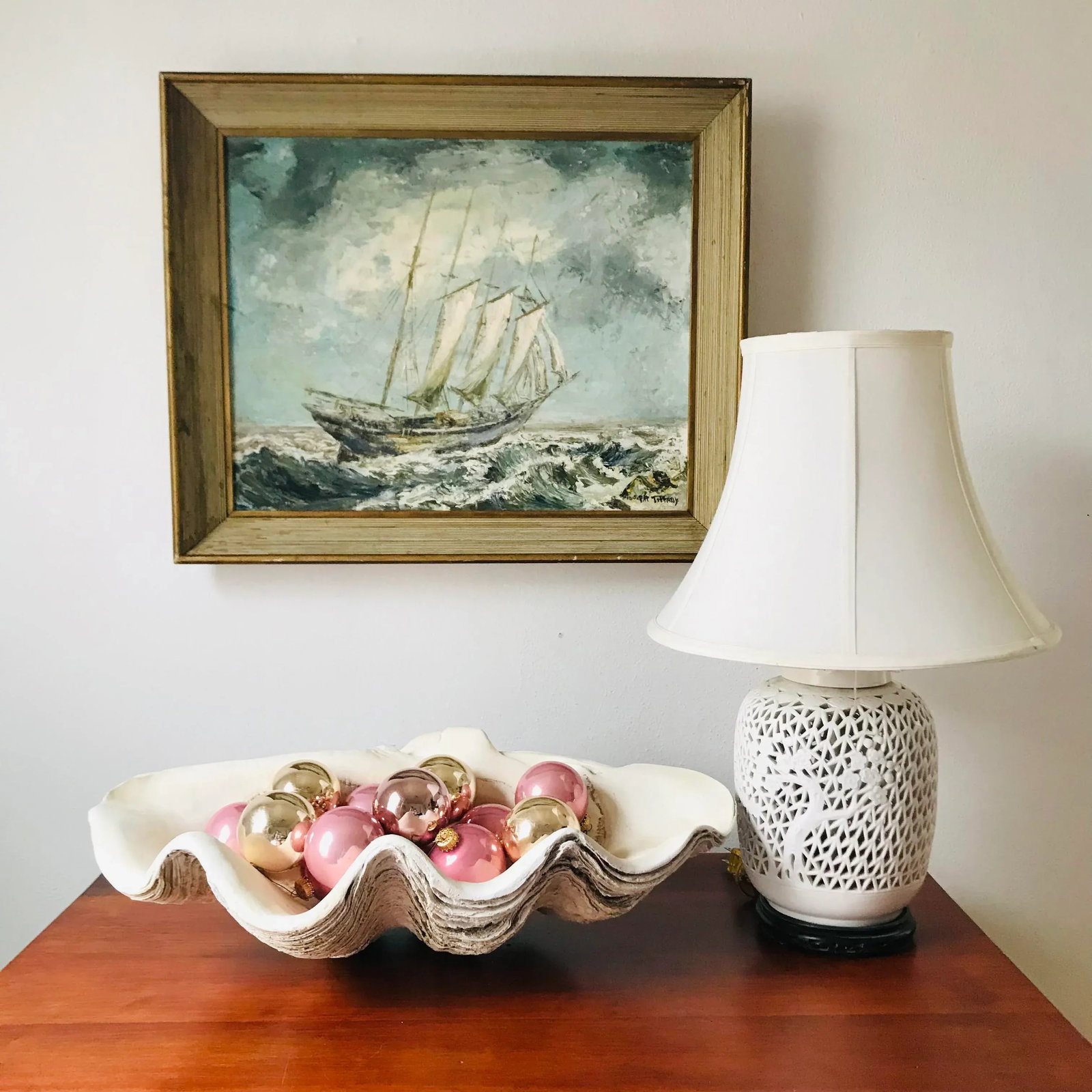 Vintage Pat Tiffany Abstract Nautical Ship Seascape - 2