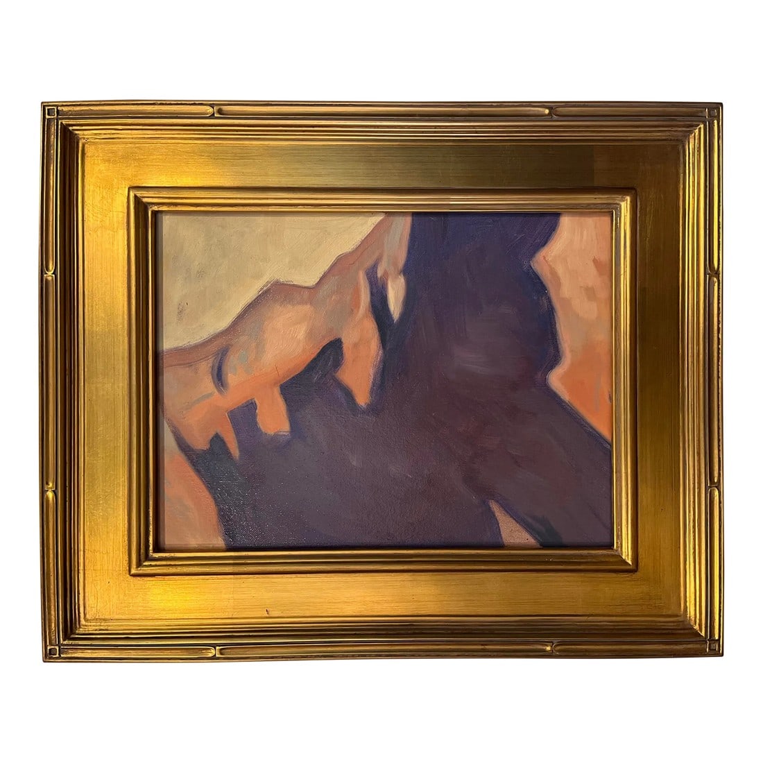 Ode to Dixon III Contemporary Original Abstract Southwest Landscape Oil Painting by Palmer Saylor: Original oil painting from private inventory of American Southwest painter and illustrator Palmer Saylor III. Ode to Dixon is an homage and abstraction to Maynard Dixon's work in the late 19th