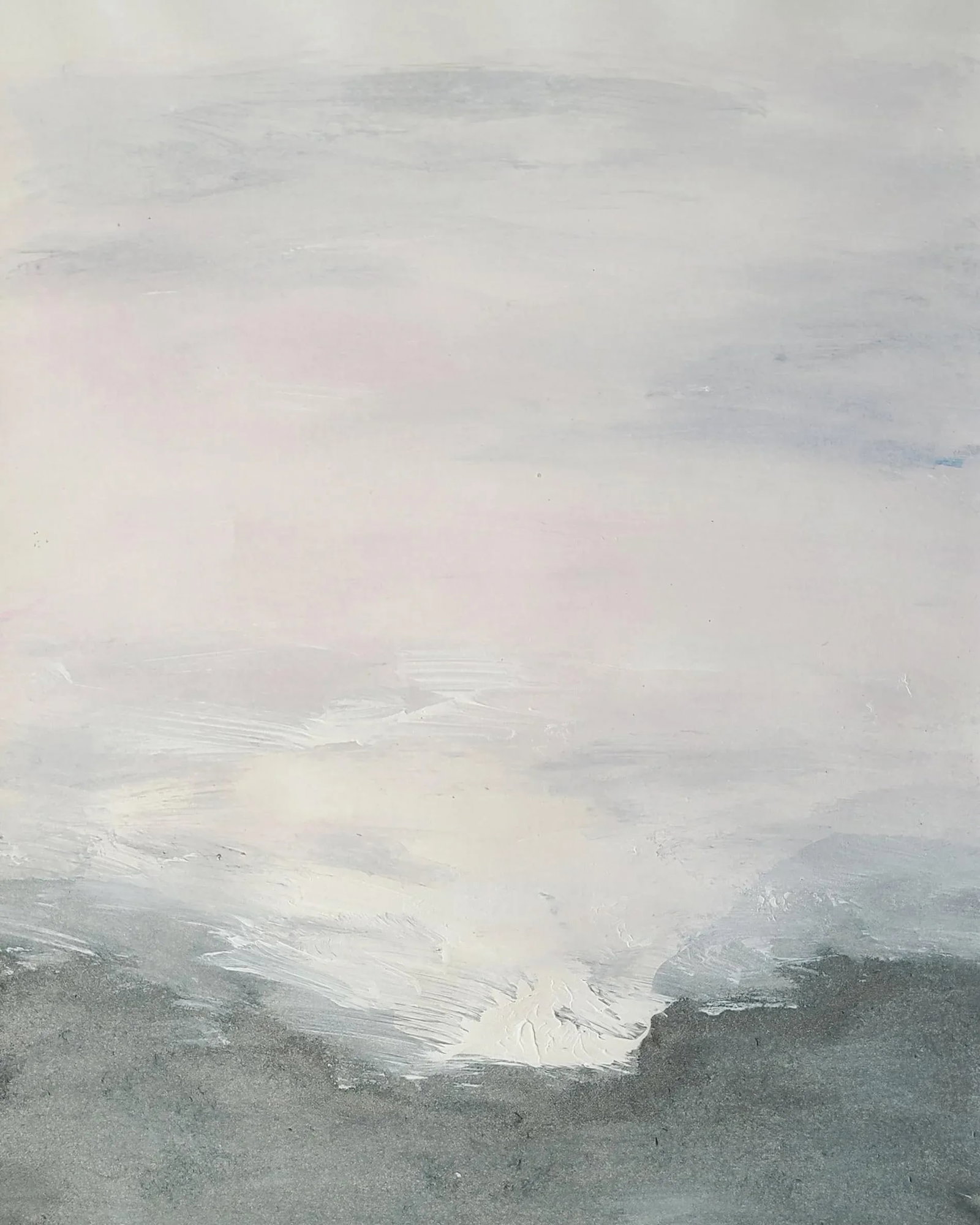 Winter Sky Original Abstract Landscape Original Painting by KR Moehr - 3