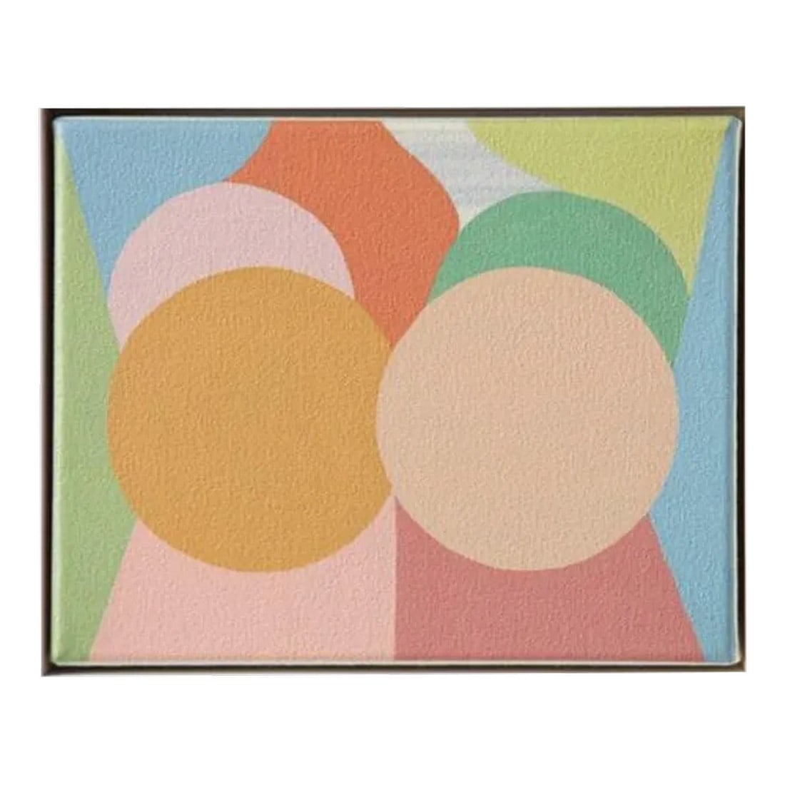 A Contemporary Abstract Acrylic Painting,"Untitled 2": This is a one of a kind geometric abstract painting on canvas by southern California artist, Allison Lindblom. It is framed as pictured. Its dimensions are 10"X 8". A certificate of authenticity will