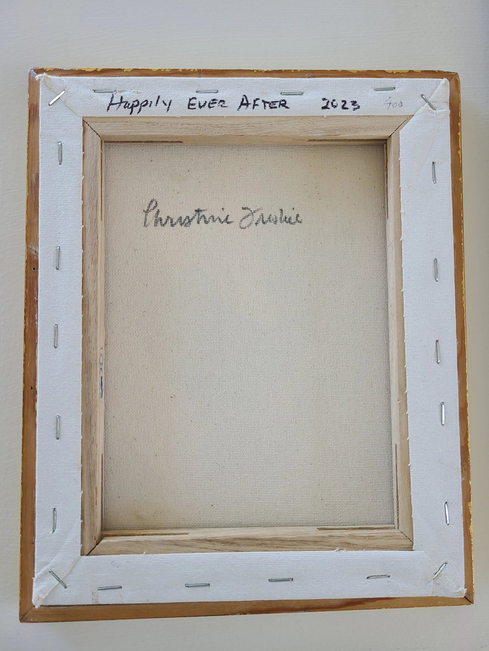 2023 "Happily Ever After" Christine Frisbee Small Abstract Expression Framed Painting - 3