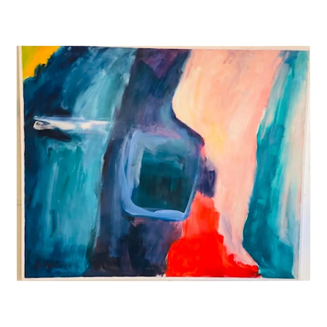 Hot Water Abstract Expressionist Oil Painting Dorothy Yung: Dorothy Yung "Hot Water" Oil Painting 60" x 50" Her bold brush strokes accentuate the brilliant, vibrant, and bold composition of this oil painting Dorothy Yung lives and paints in Kauai, Hawaii She