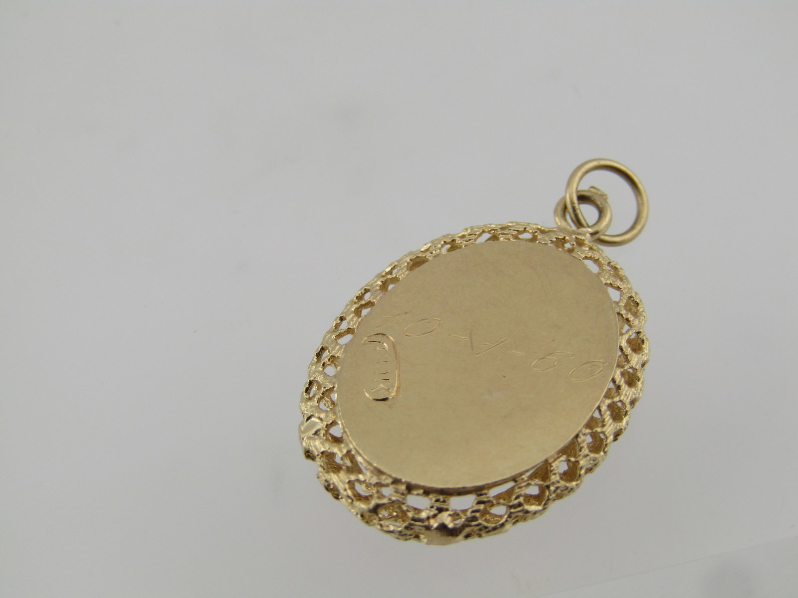Vintage 14kt Wedding Rings Pendant/Charm, 1960's, Signed - 5