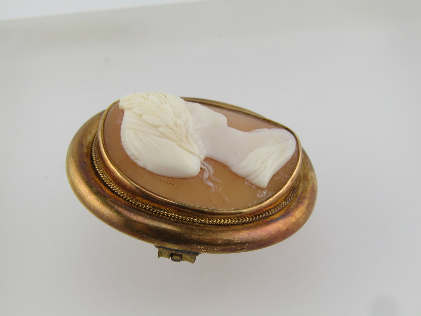 Antique 14kt Cameo Brooch, 1800's-1910 - 3