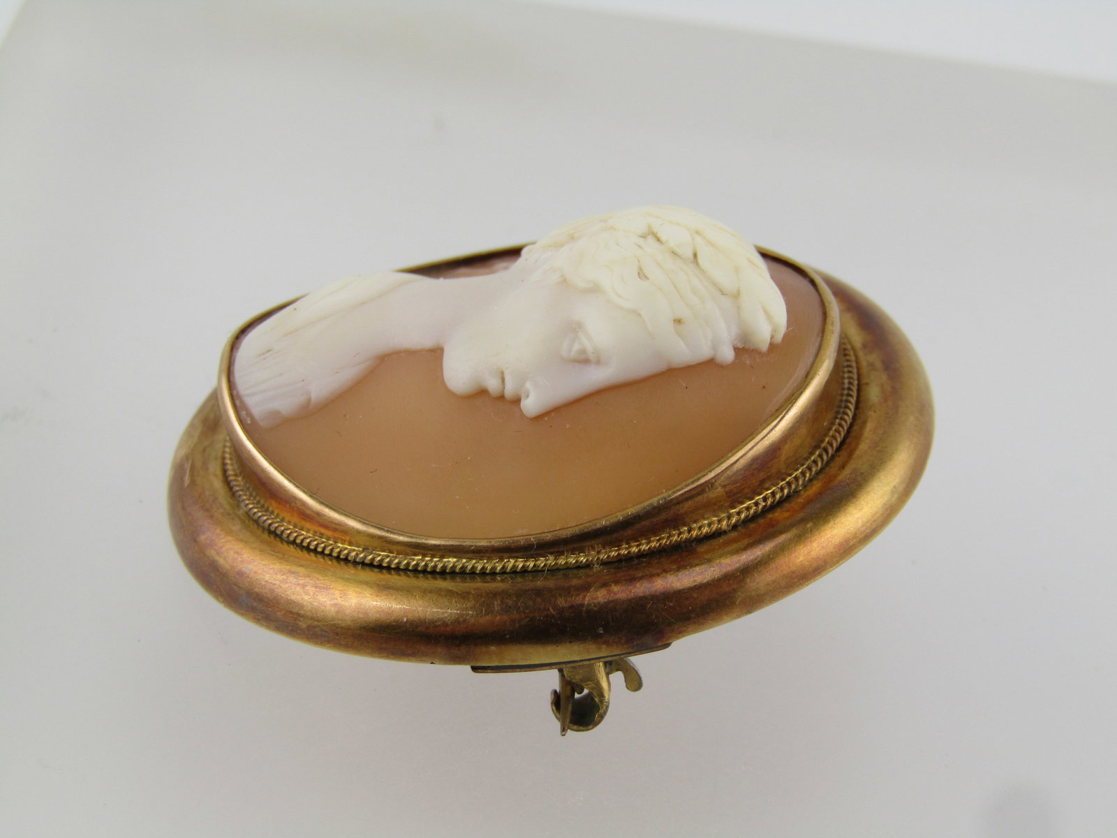 Antique 14kt Cameo Brooch, 1800's-1910 - 4