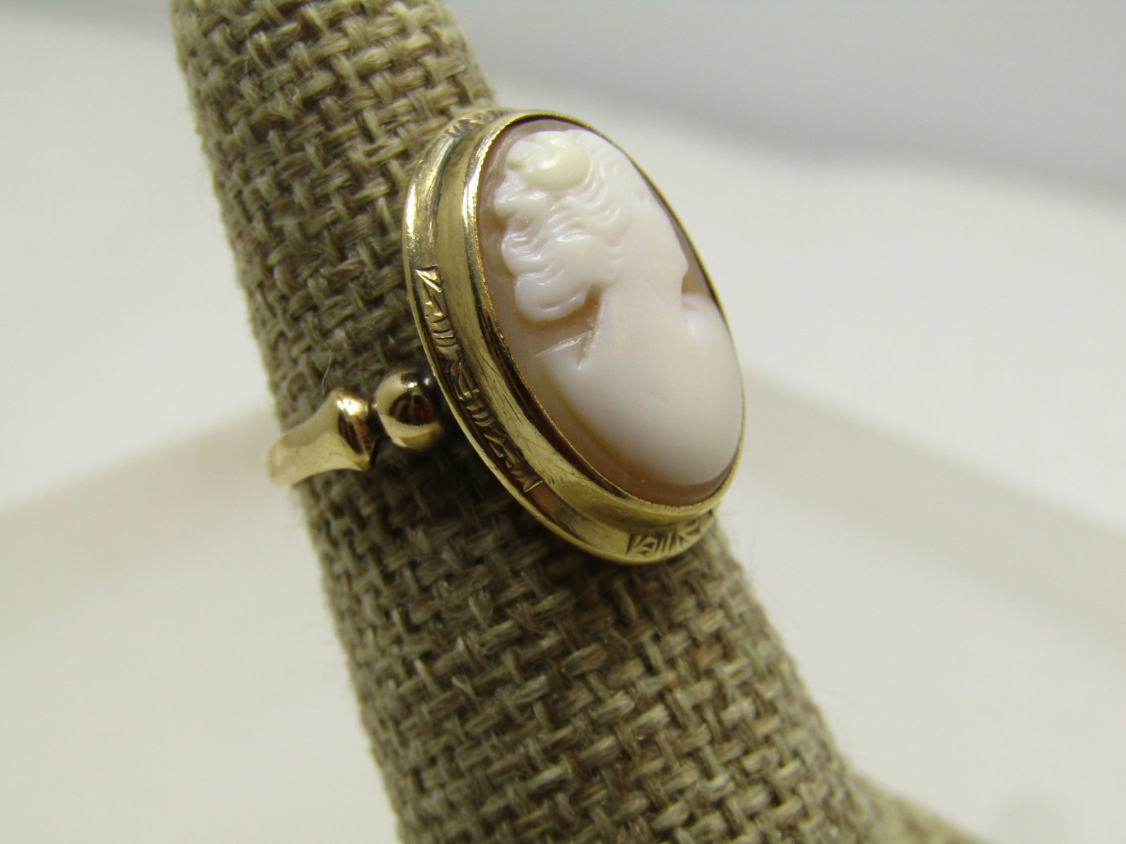 Vintage 10kt Cameo Ring, Sz. 6, 1920's-1930's - 2
