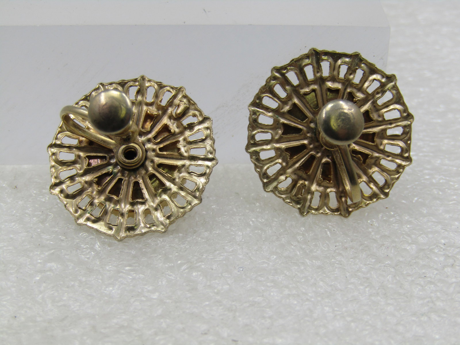 Vintage Black & White Cameo Earrings, Rhinestone, Mid-Century - 6
