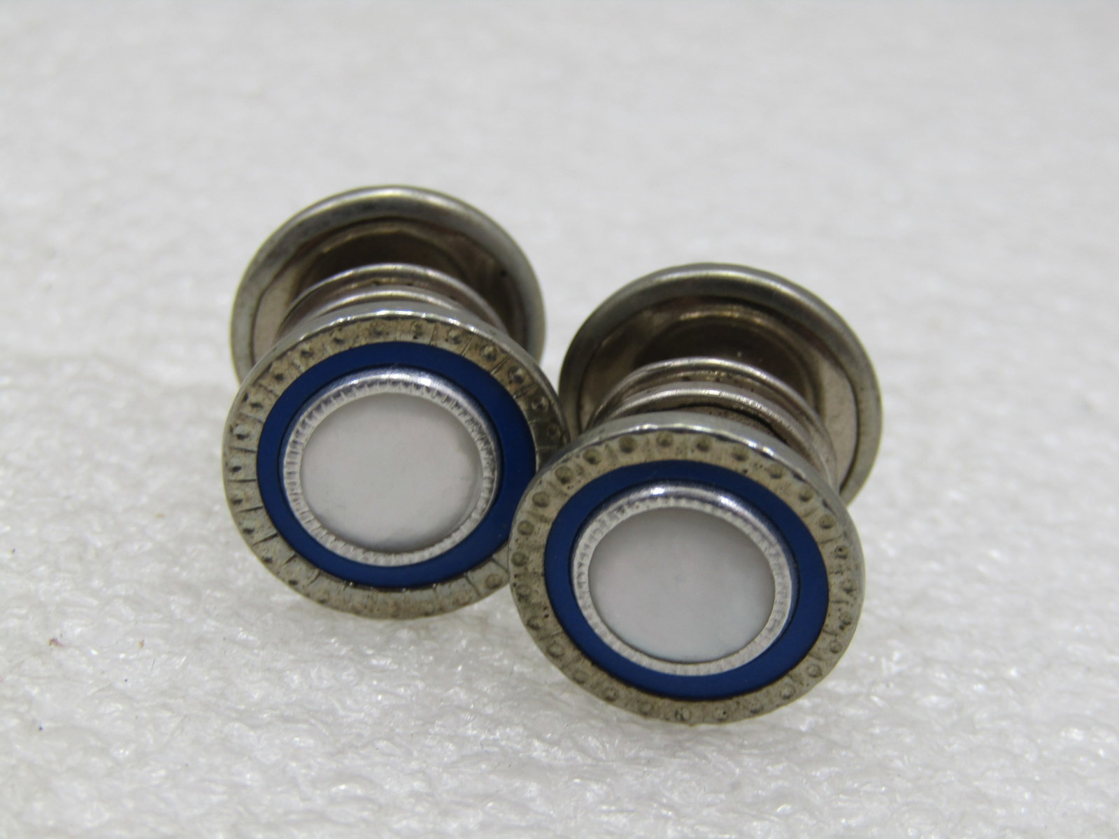 Vintage Snap Link MOP Enameled Cufflinks, 1920's-1930's - 4