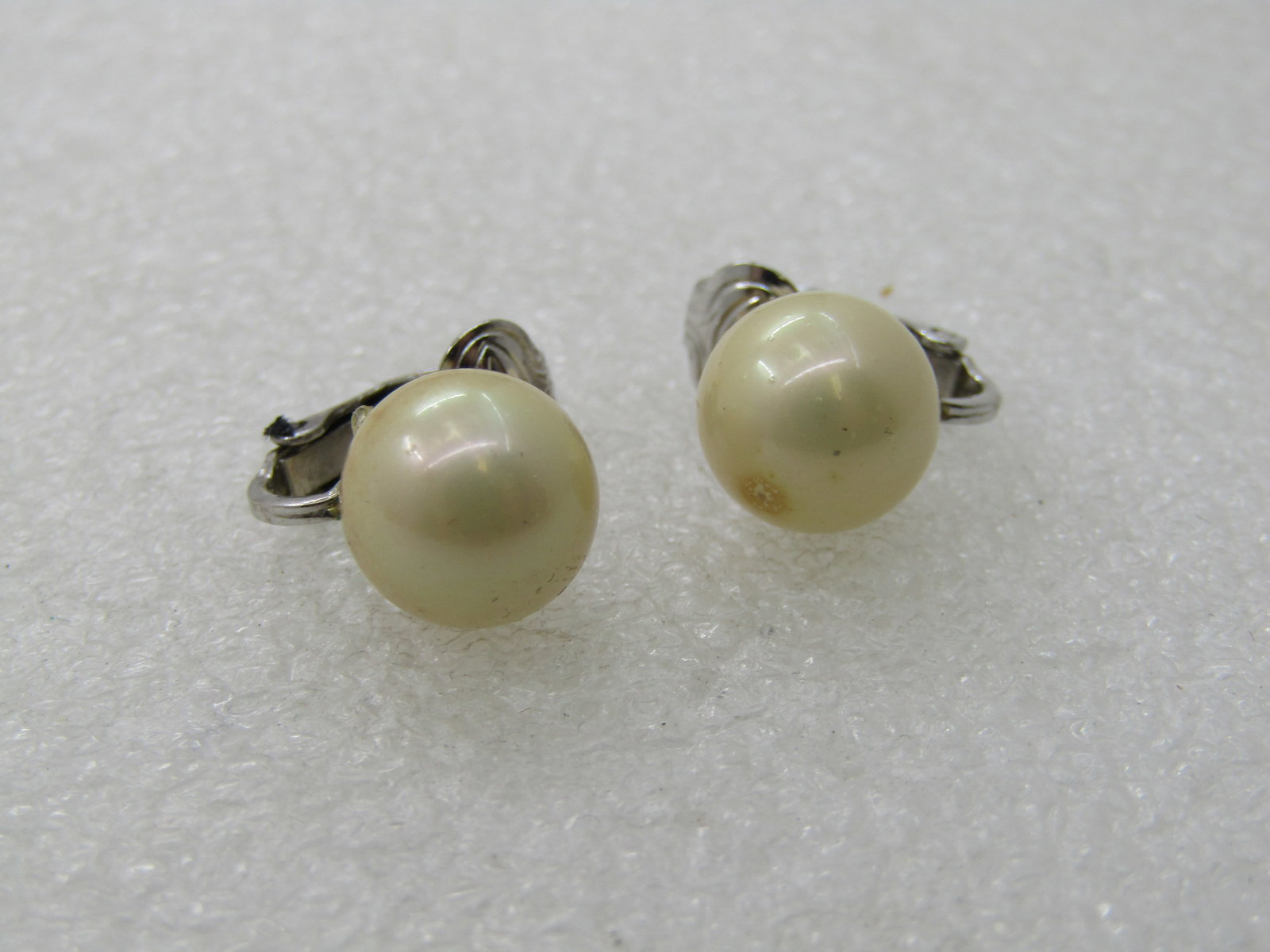 Vintage Sarah Coventry Faux Pearl Earrings, Clip, 10mm - 3
