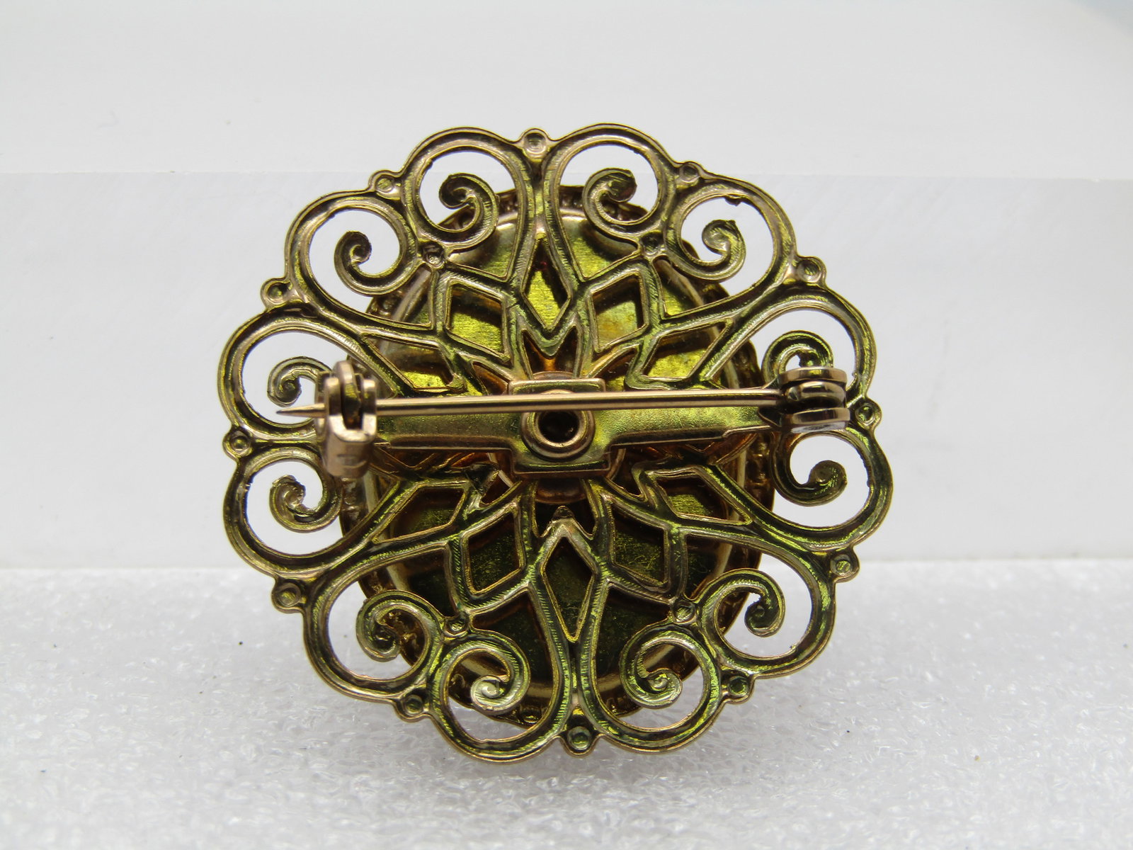 Vintage Reverse Rose Brooch, Cameo Style, 1950's-1960's - 4