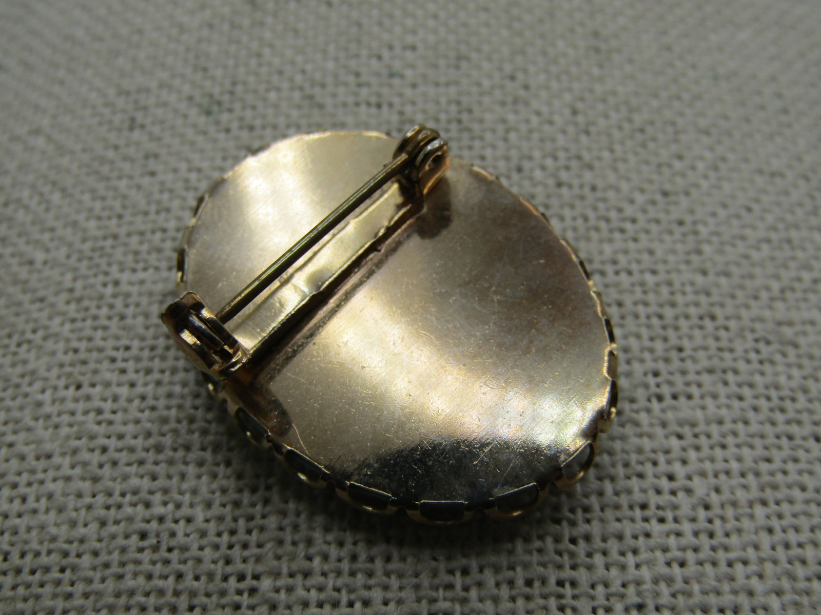 Vintage Faux Jasperware Cameo Brooch, 1960's - 4