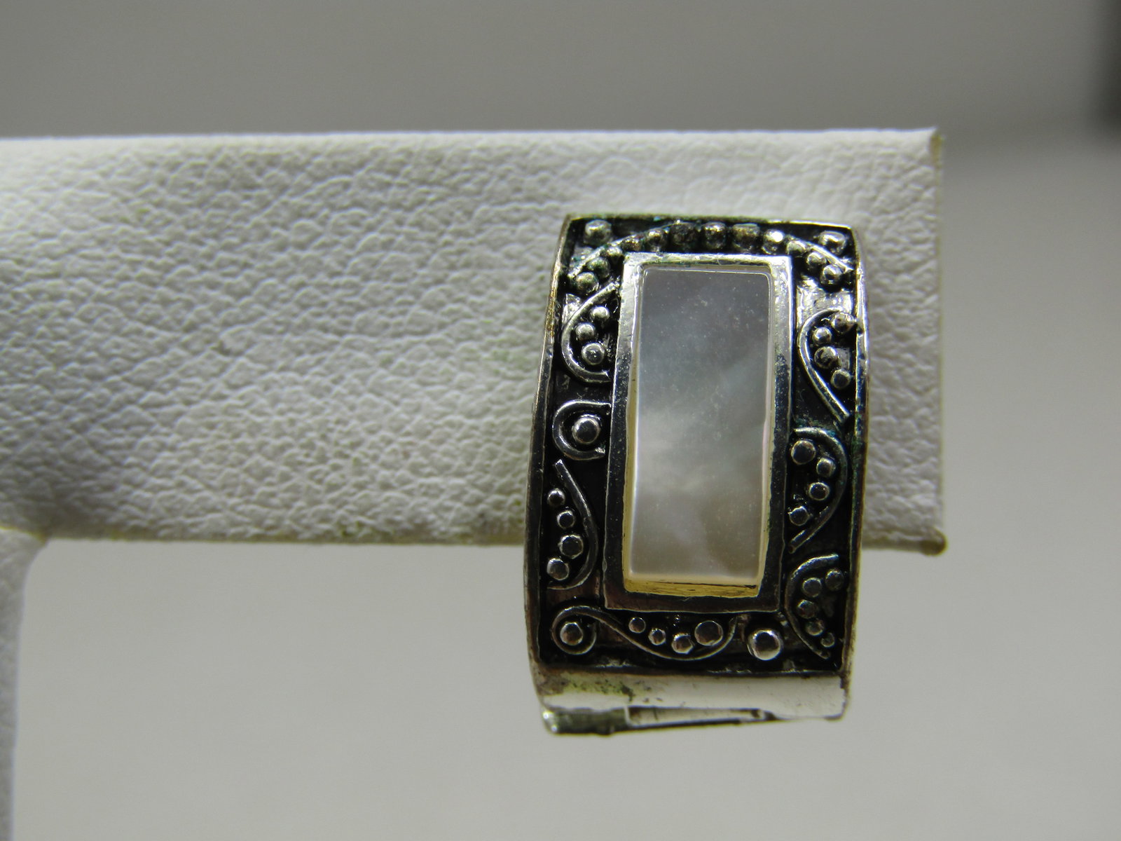 Monet Mother-of-Pearl Hoop Magnetic Clip Earrings, 5/8" Long - 3