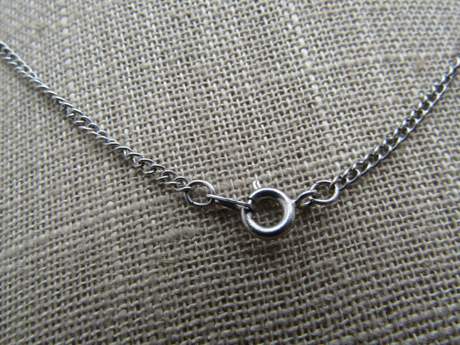Vintage Cameo Necklace, 17", Silver tone, 1960's - 5
