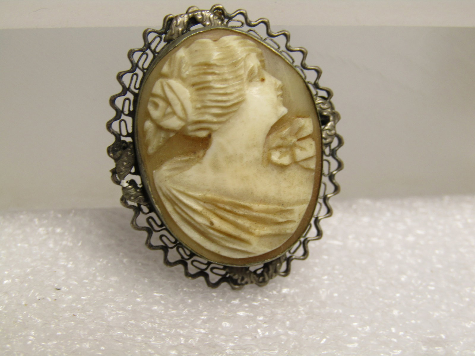 Vintage Sterling Cameo Brooch, 1920's-1930's - 2