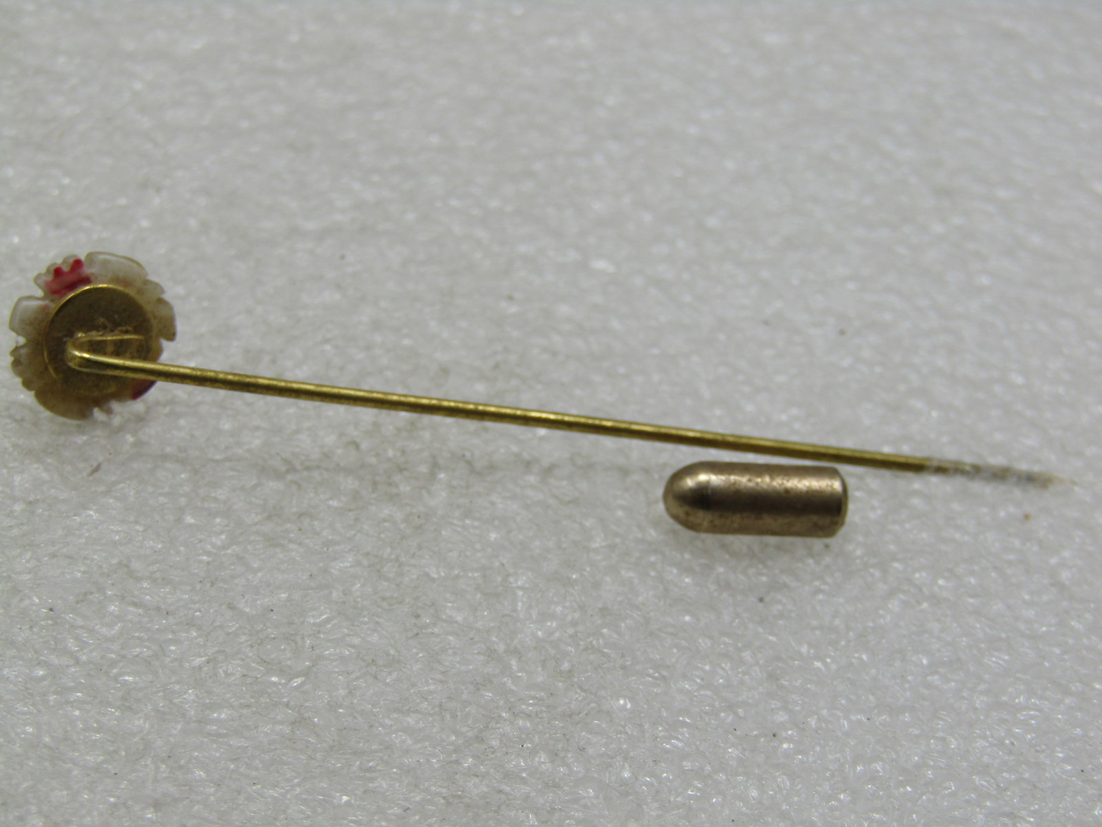 Vintage Mother-of-Pearl Carved Bee Stick Pin, 3" - 5
