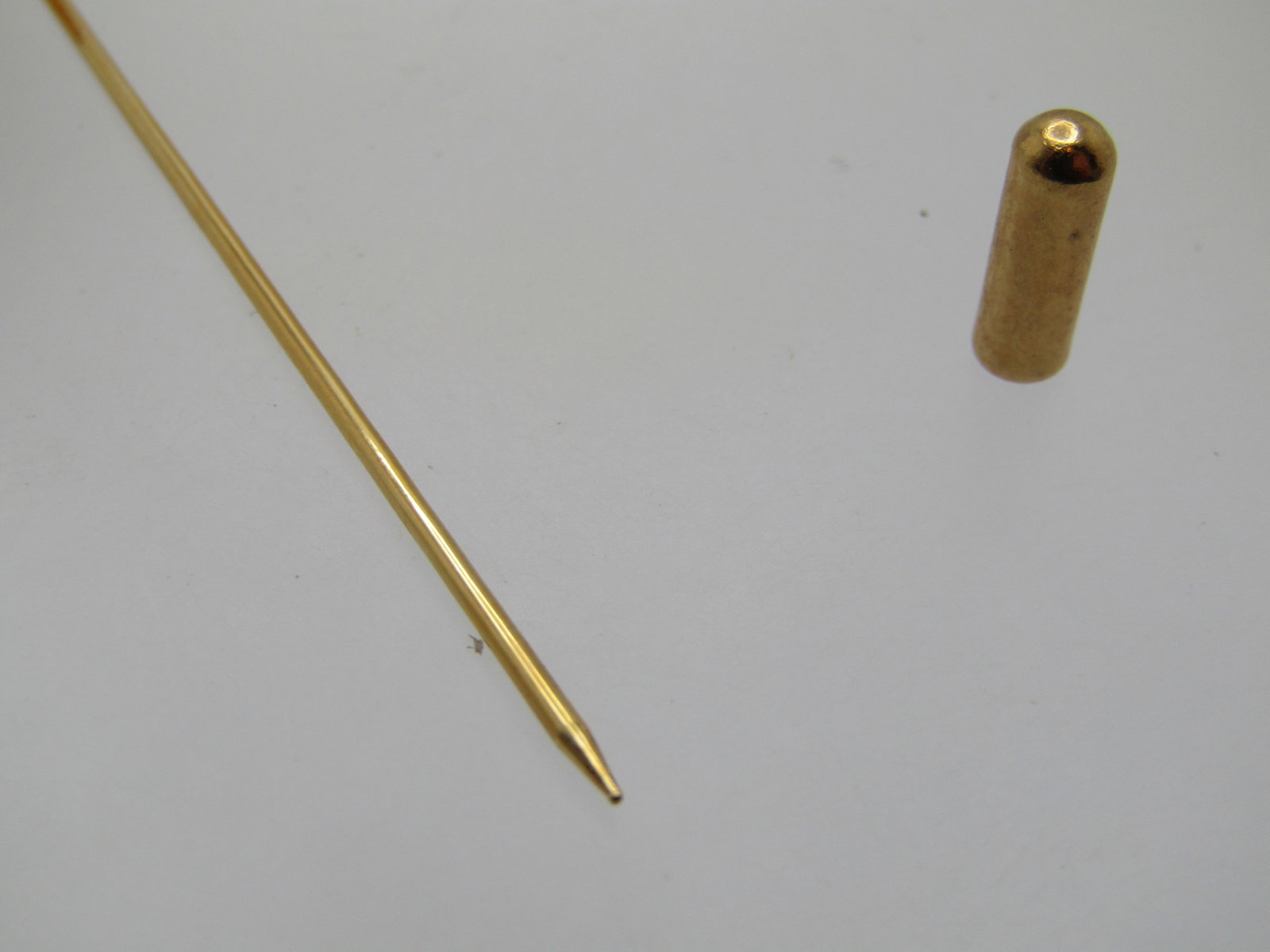 Vintage Cameo Stick Pin, 1960's-1970's, Gold Tone - 5