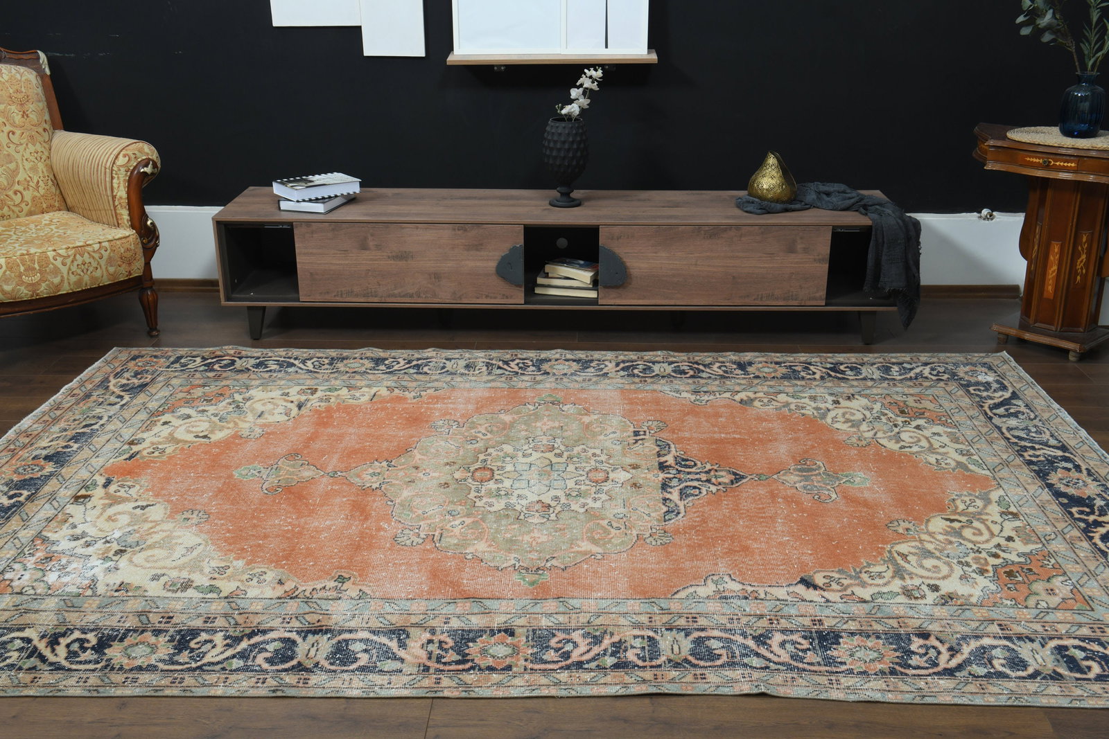 6'6x10'7 ft, ORANGE LUXURY DeCOR - 8