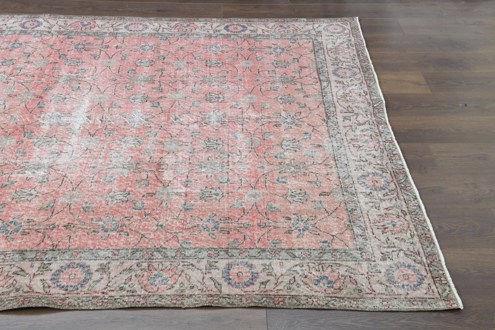 PINK TURKISH Rug, Vintage Rug - 4