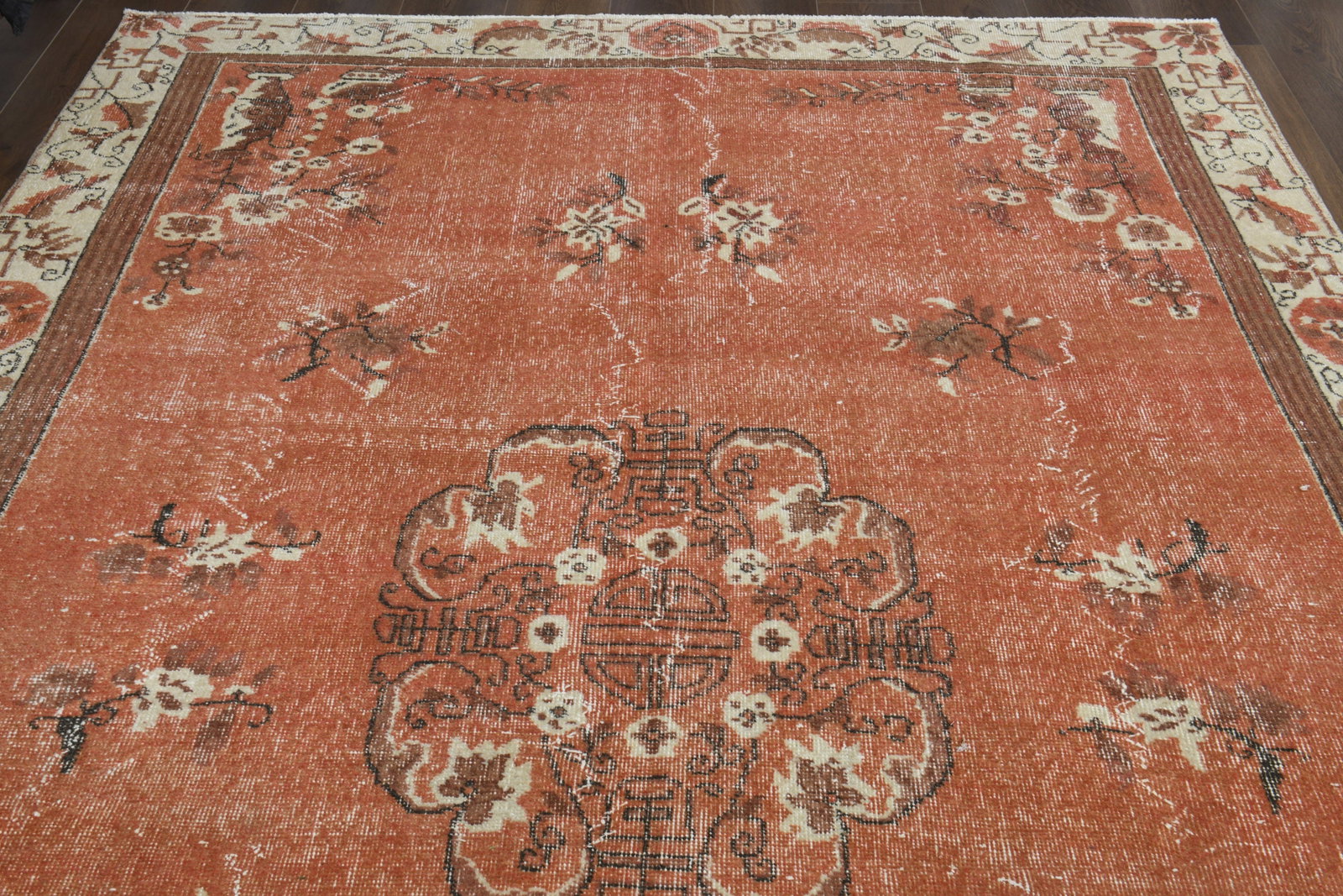 6'3x10'2 ft, RED TURKISH RUG - 4