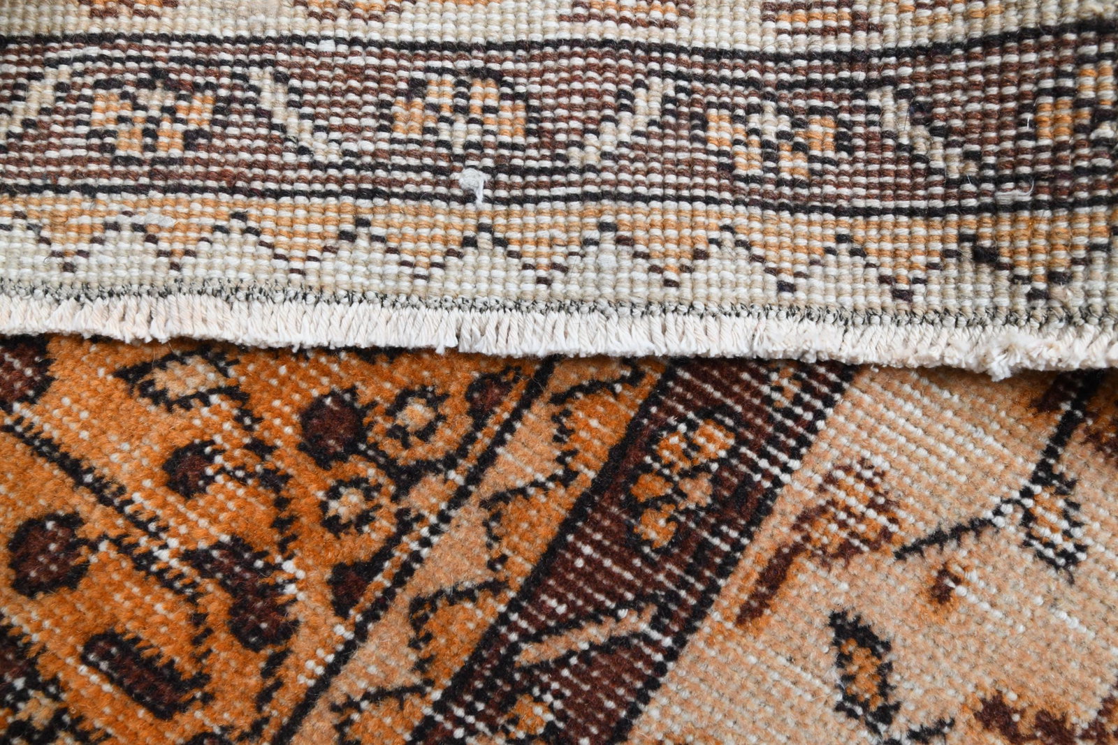 6'8x10'2 VIBRANT COLORS, Turkish Boho Rug: Title: 6'8x10'2 VIBRANT COLORS, Turkish Boho Rug Description: This Turkish one-of-a-kind Vintage Turkish Rug is hand-knotted and handwoven by the most skilled artisans who use pure wool, in muted, nat