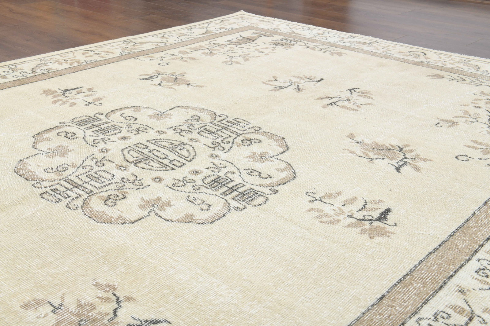 7'2x10'6 ft, FLORAL, HERITAGE RUG - 5