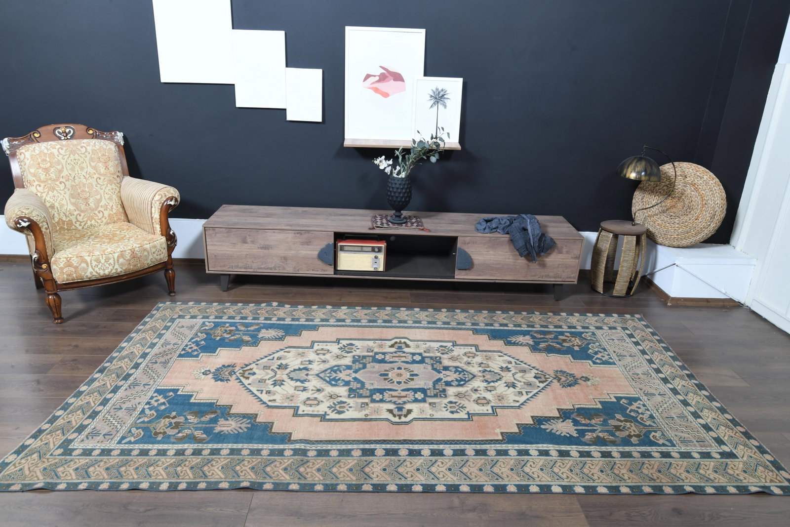 7.4x10 ft, VINTAGE TURKISH RUG - 2