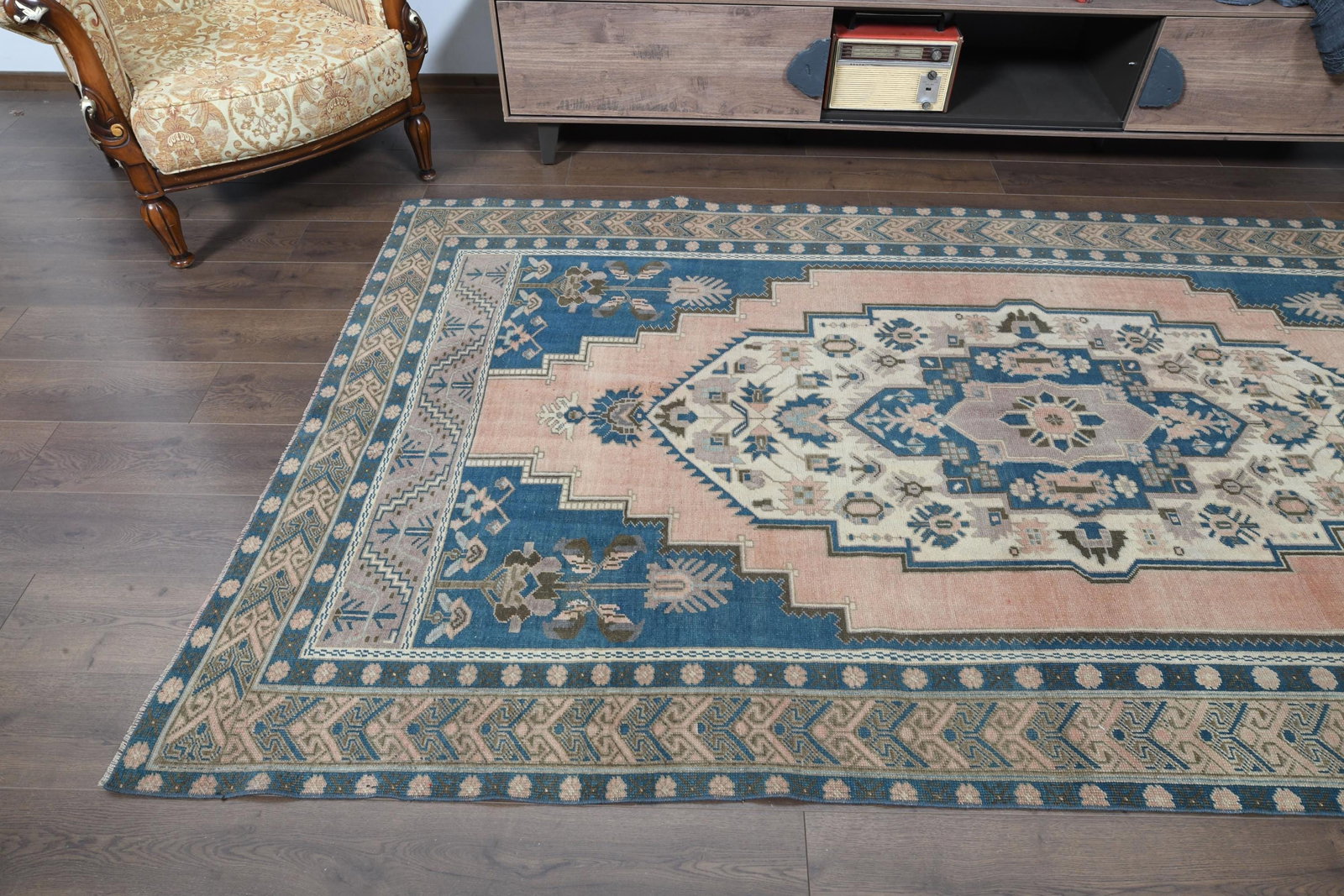 7.4x10 ft, VINTAGE TURKISH RUG - 3