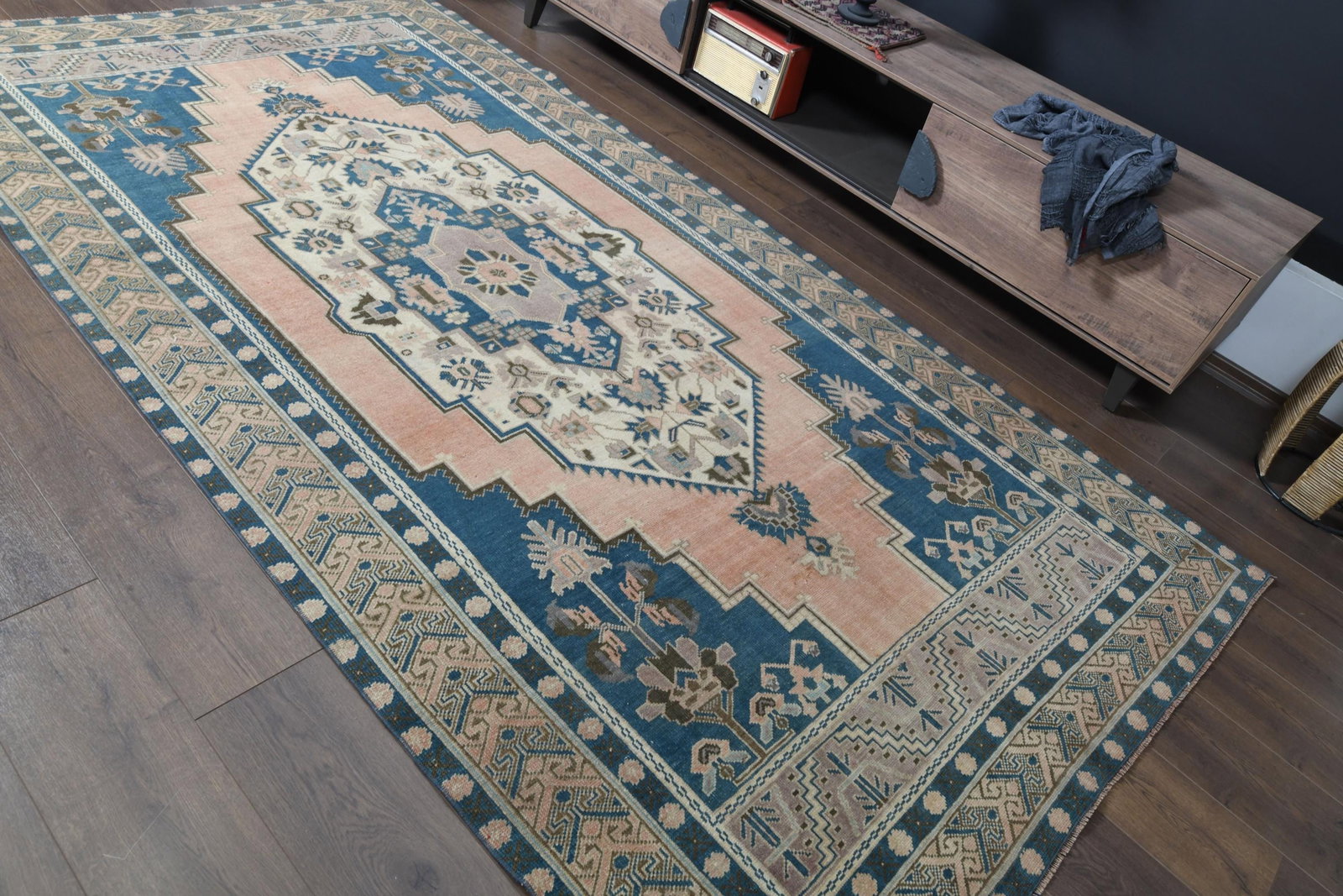 7.4x10 ft, VINTAGE TURKISH RUG - 5