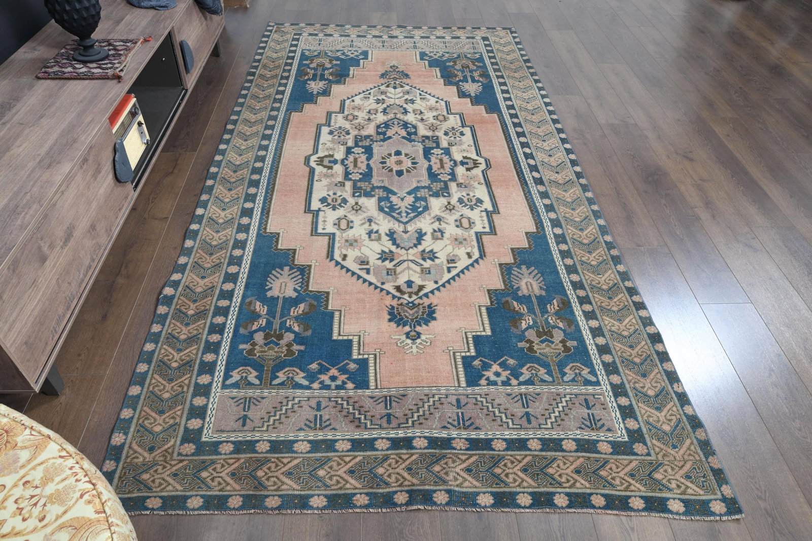 7.4x10 ft, VINTAGE TURKISH RUG - 6