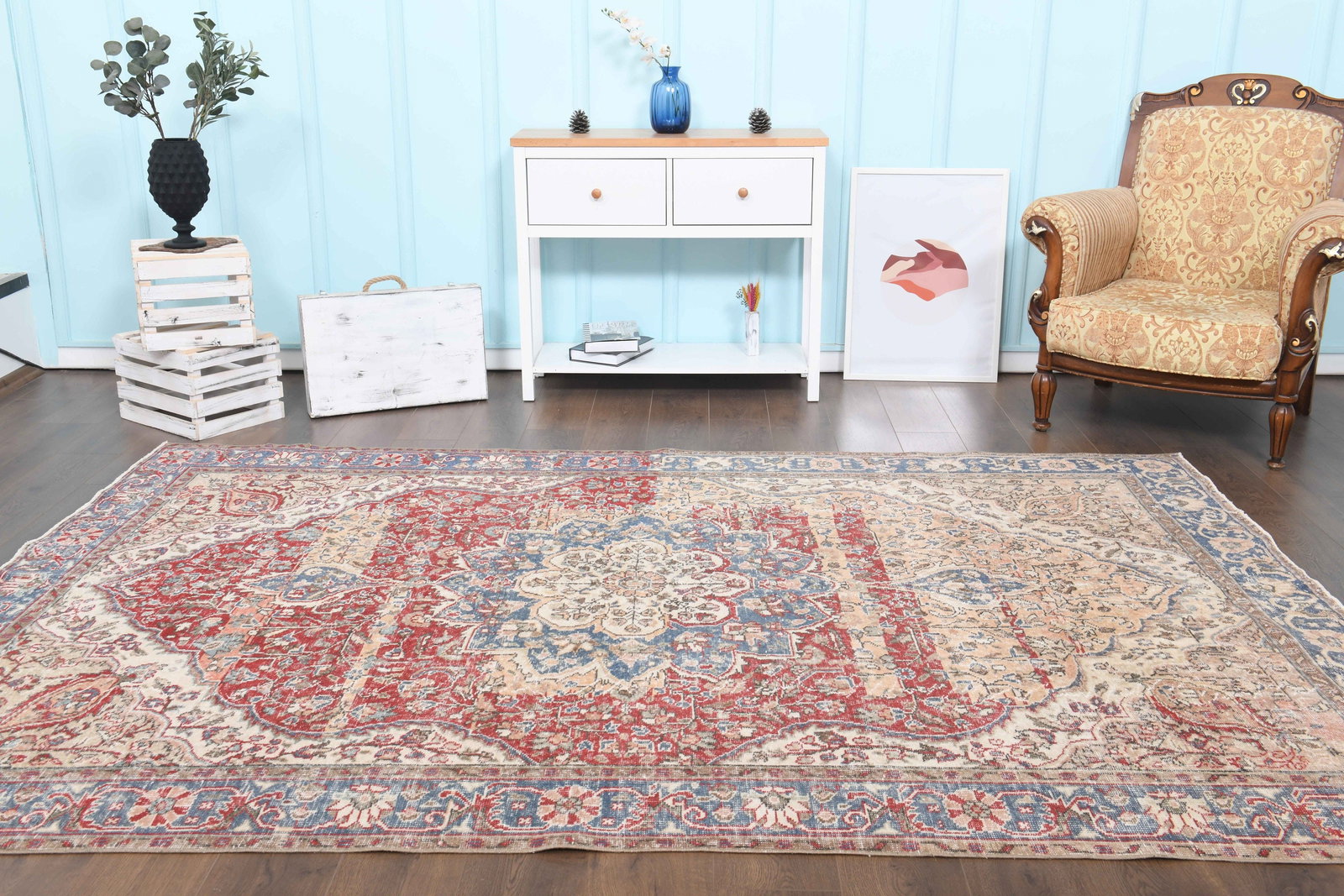 6'7x9'8 ft, VINTAGE ANTIQUE DeCOR - 6