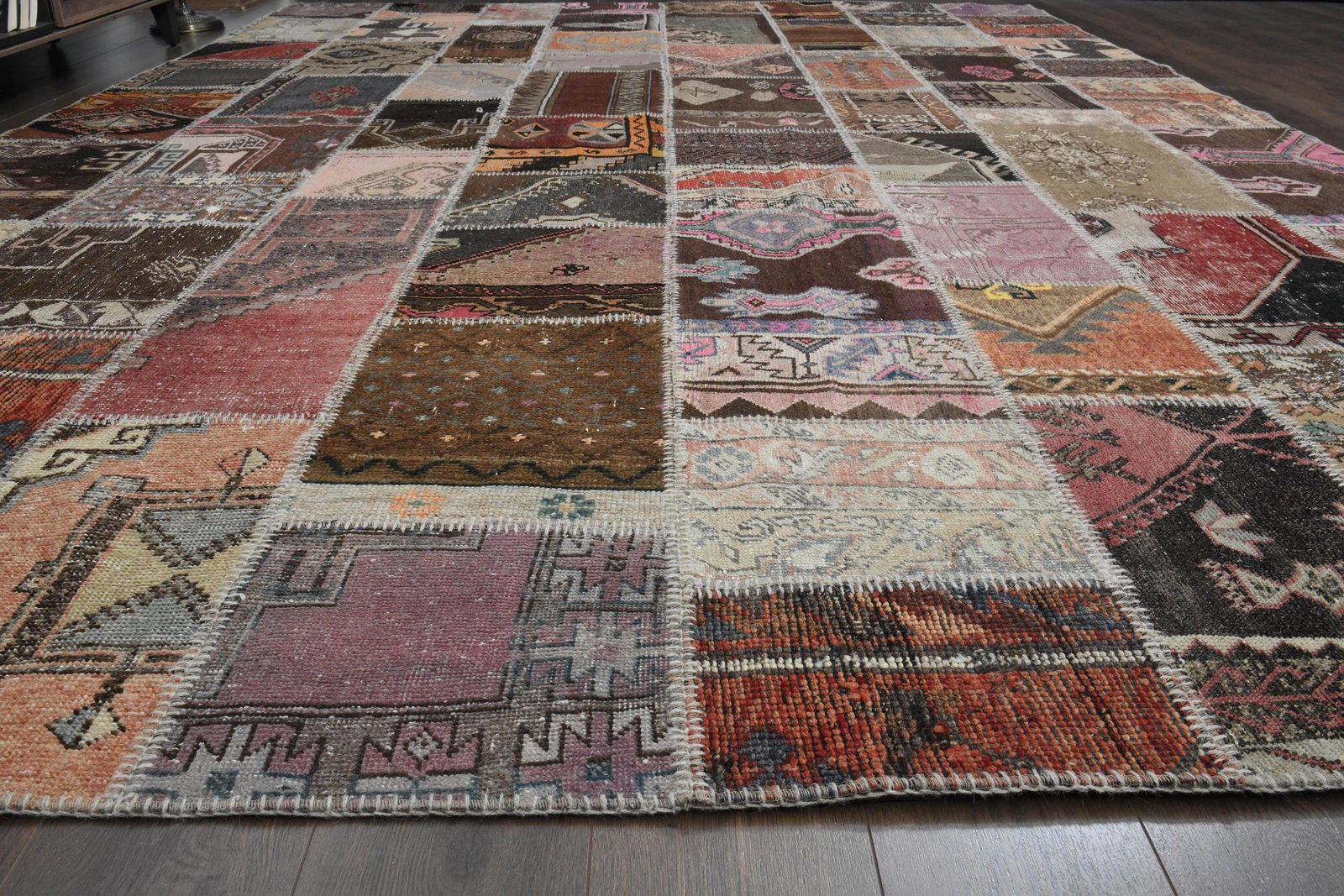9'9x13'2 ft, PATCHWORK LARGE RUG - 5