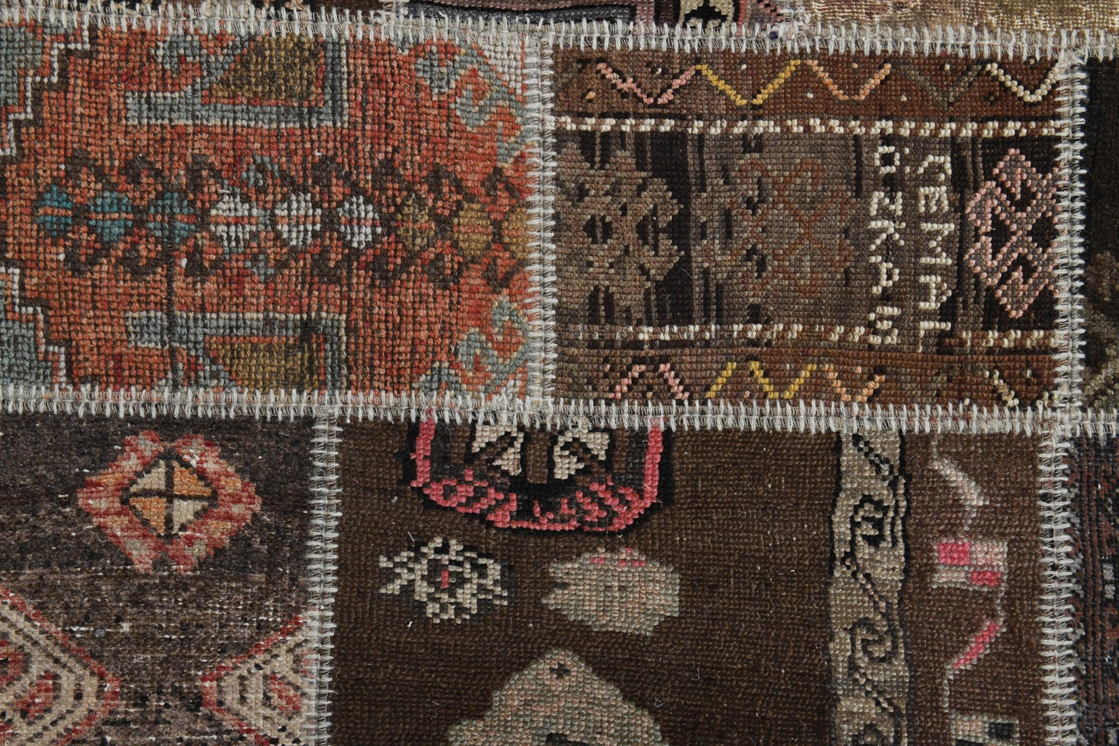 9'9x13'2 ft, PATCHWORK LARGE RUG - 8