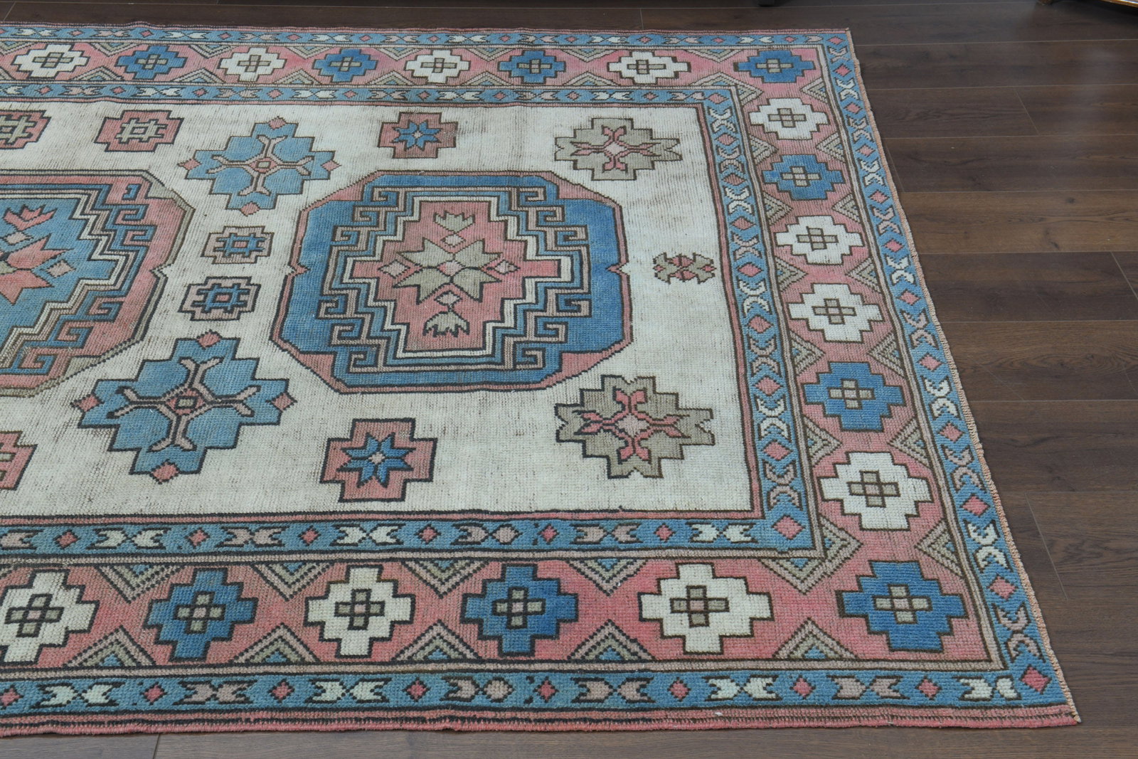 5.9x8.5 ft, MINIMALIST, VINTAGE TURKISH Rug - 5