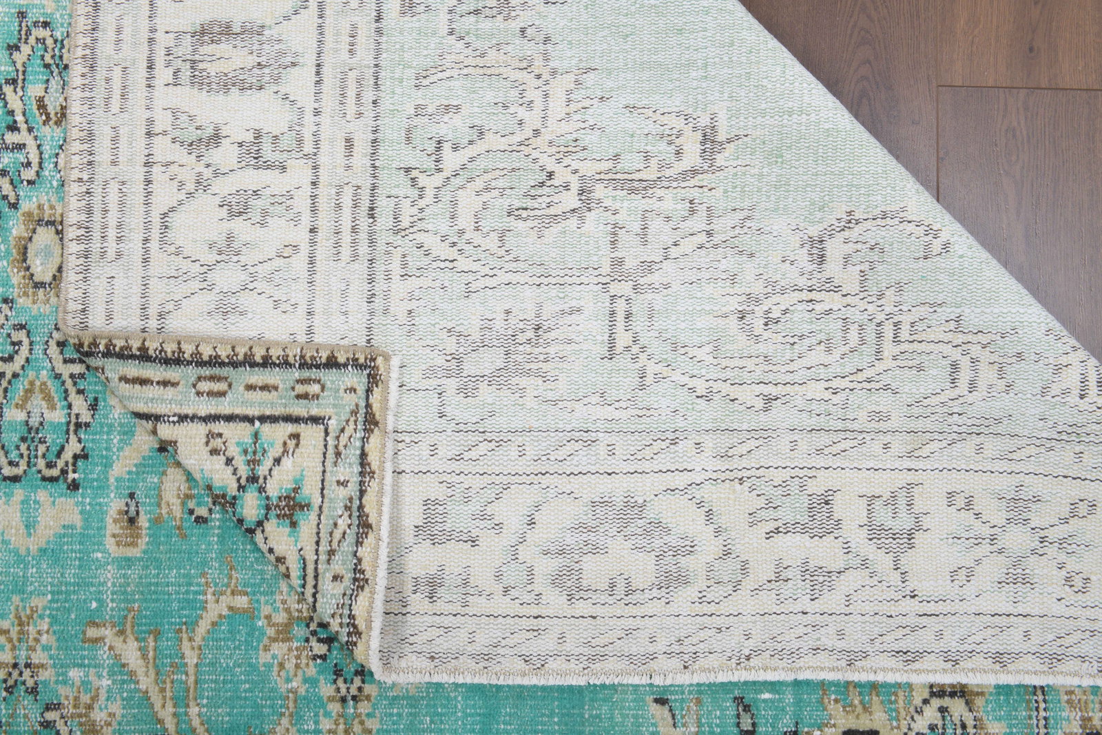 5'9x8'7 ft, TURKISH GREEN RUG - 6