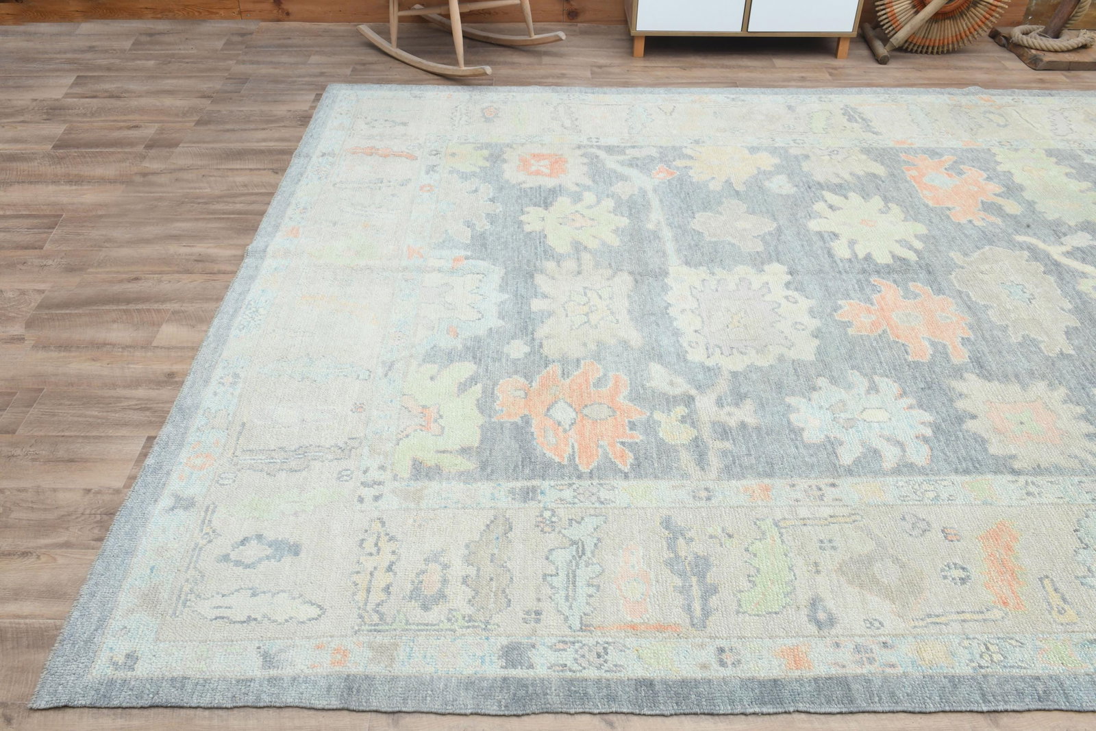 9'2x12 ft, BOLD COLORS, Vintage Turkish Rug - 3